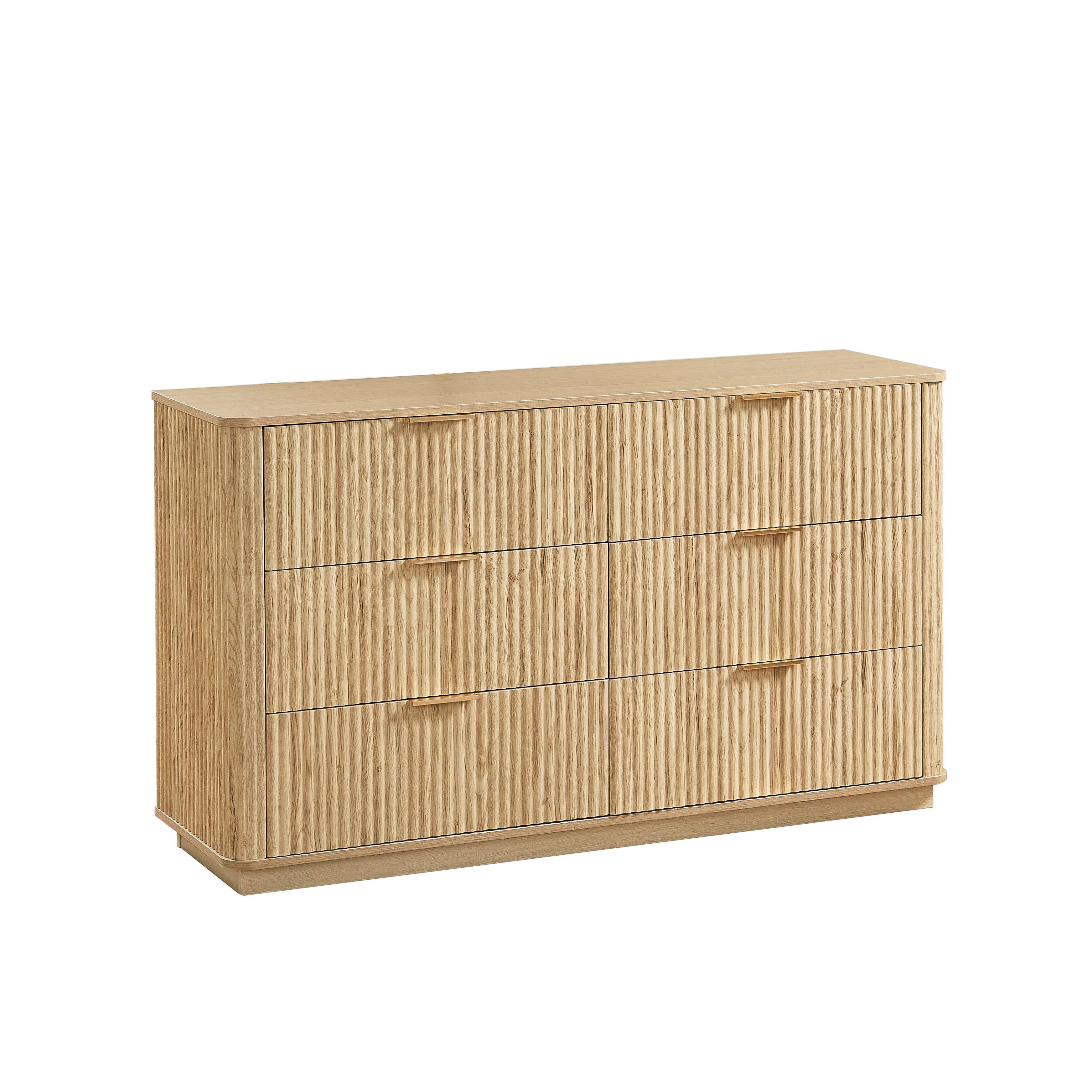 Roros Wood 6 Drawers Dresser