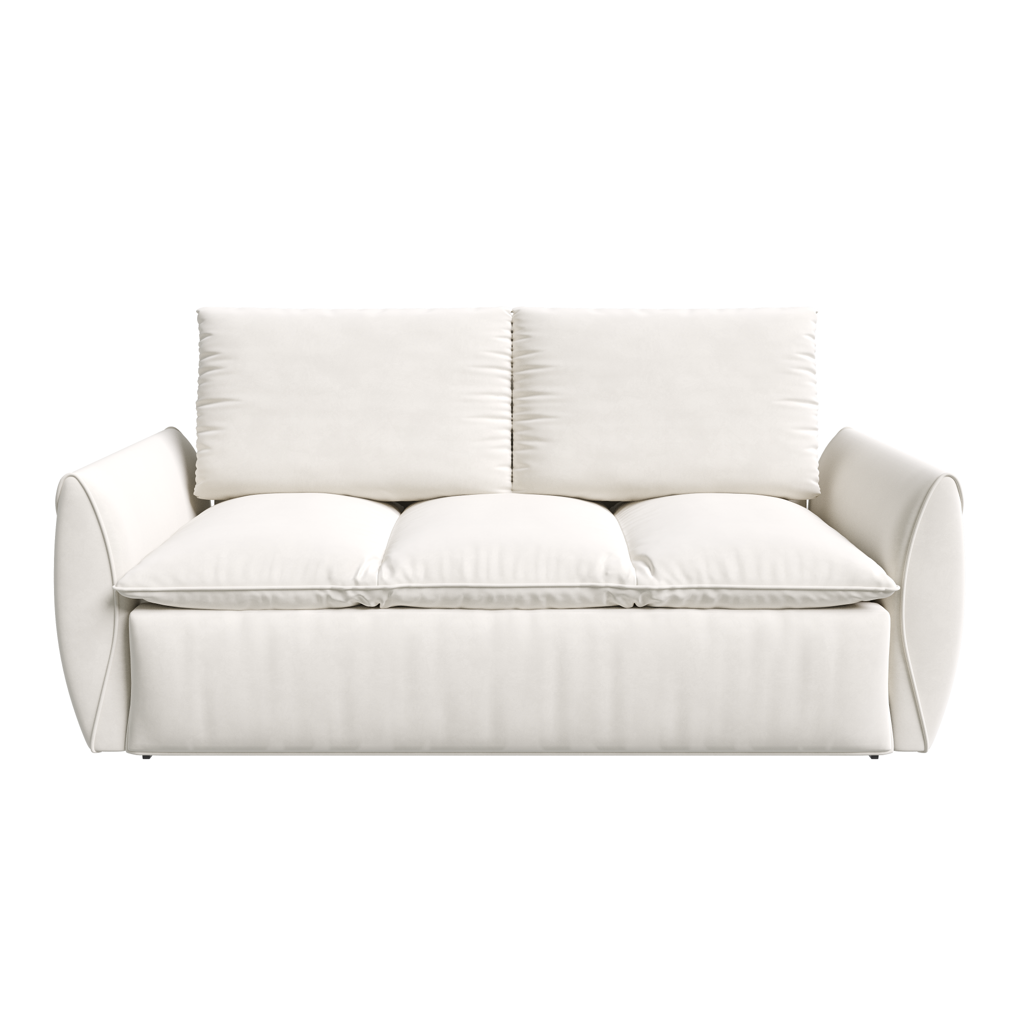 Tempe 71" Velvet Loveseat Sleeper Sofa Bed with Zippered Pillow Pads