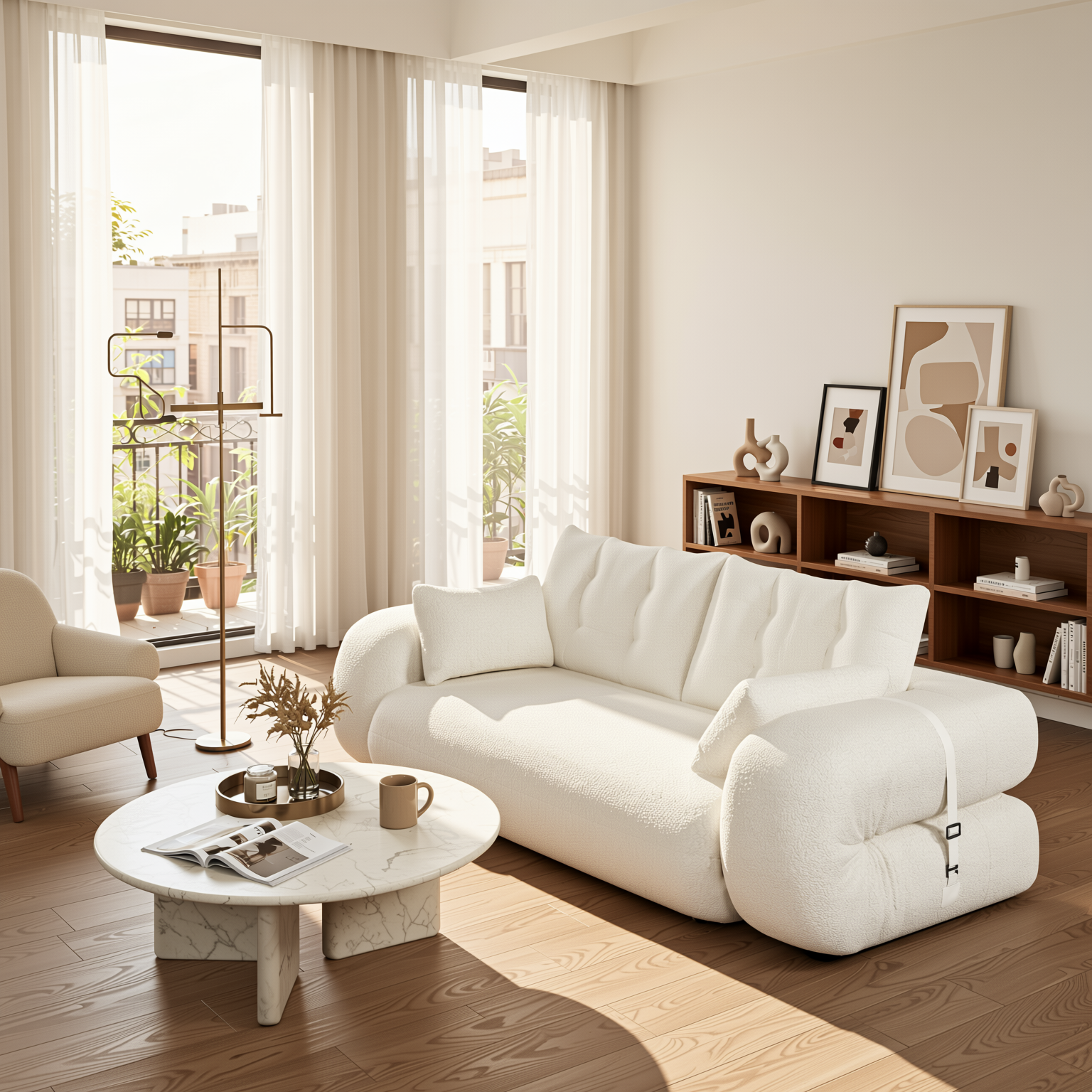 Amarillo 79'' 3-in-1 Foldable Sofa Bed with Pillows, Human Dog Bed Sofa