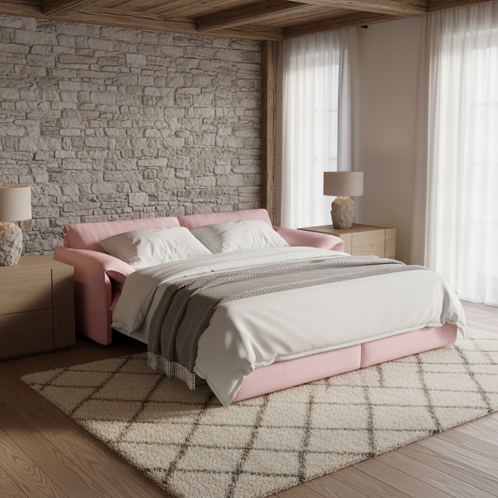 Freja 66" Velvet Convertible Sofa Bed with Pull-Out Sleeper and Side Storage