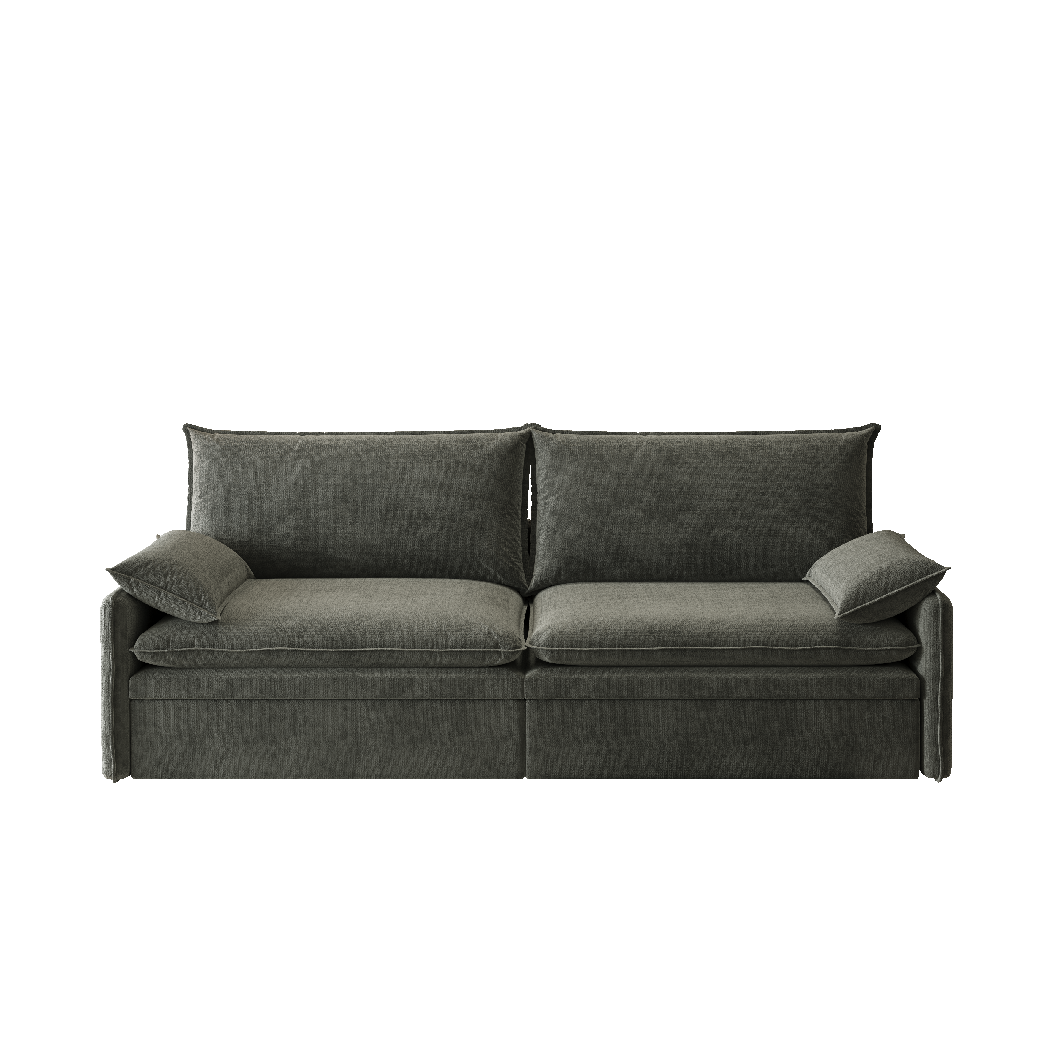 Burbank 81" Chenille Convertible 4-Seat Sleeper Sofa Bed with Storage and Charging Port