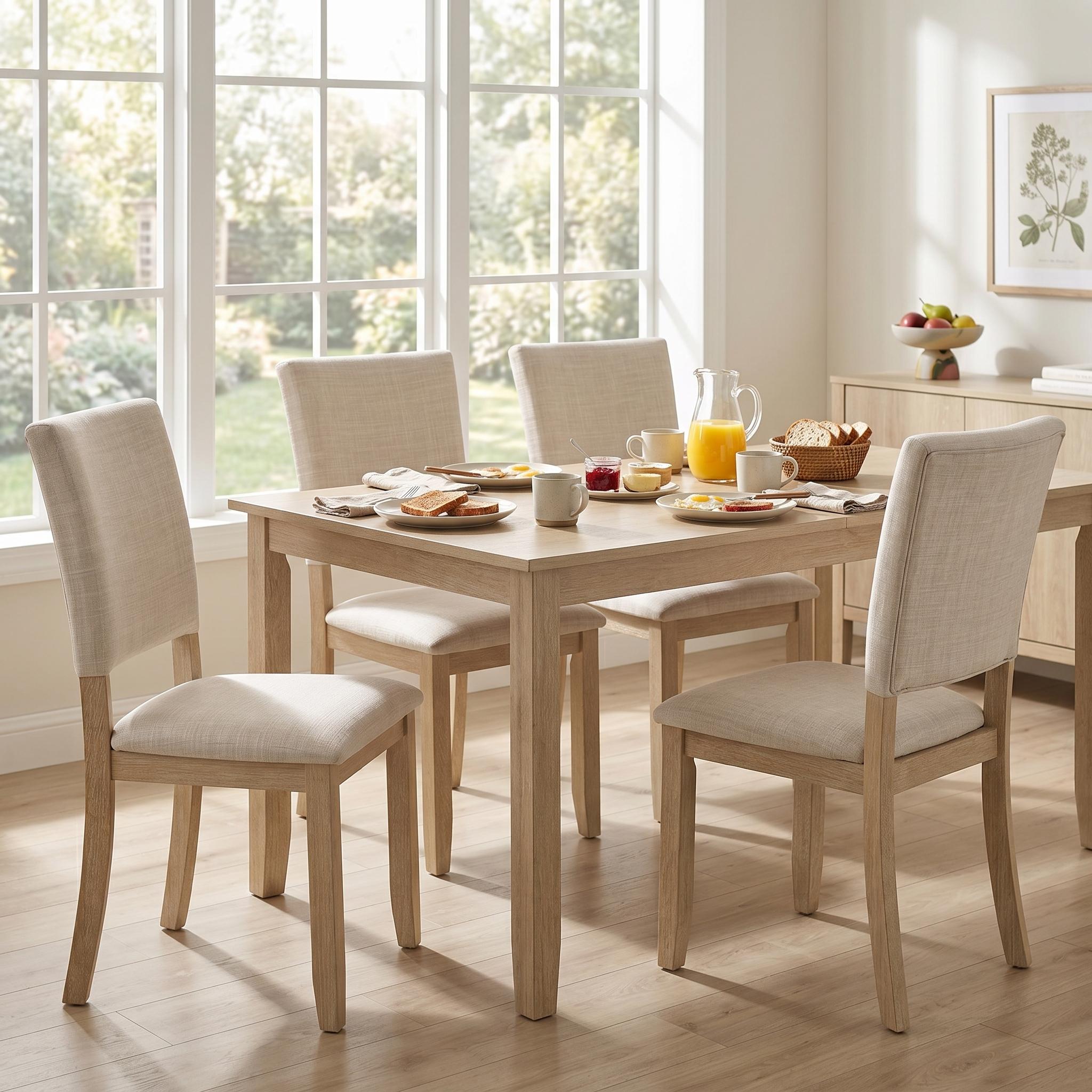 Homy Casa Dining Chairs Set of 4 "17'' W x 20.5'' D x 36'' H" Modern Minimalist Upholstered Side Chairs for Dining Room, Kitchen, Living Room Open Box