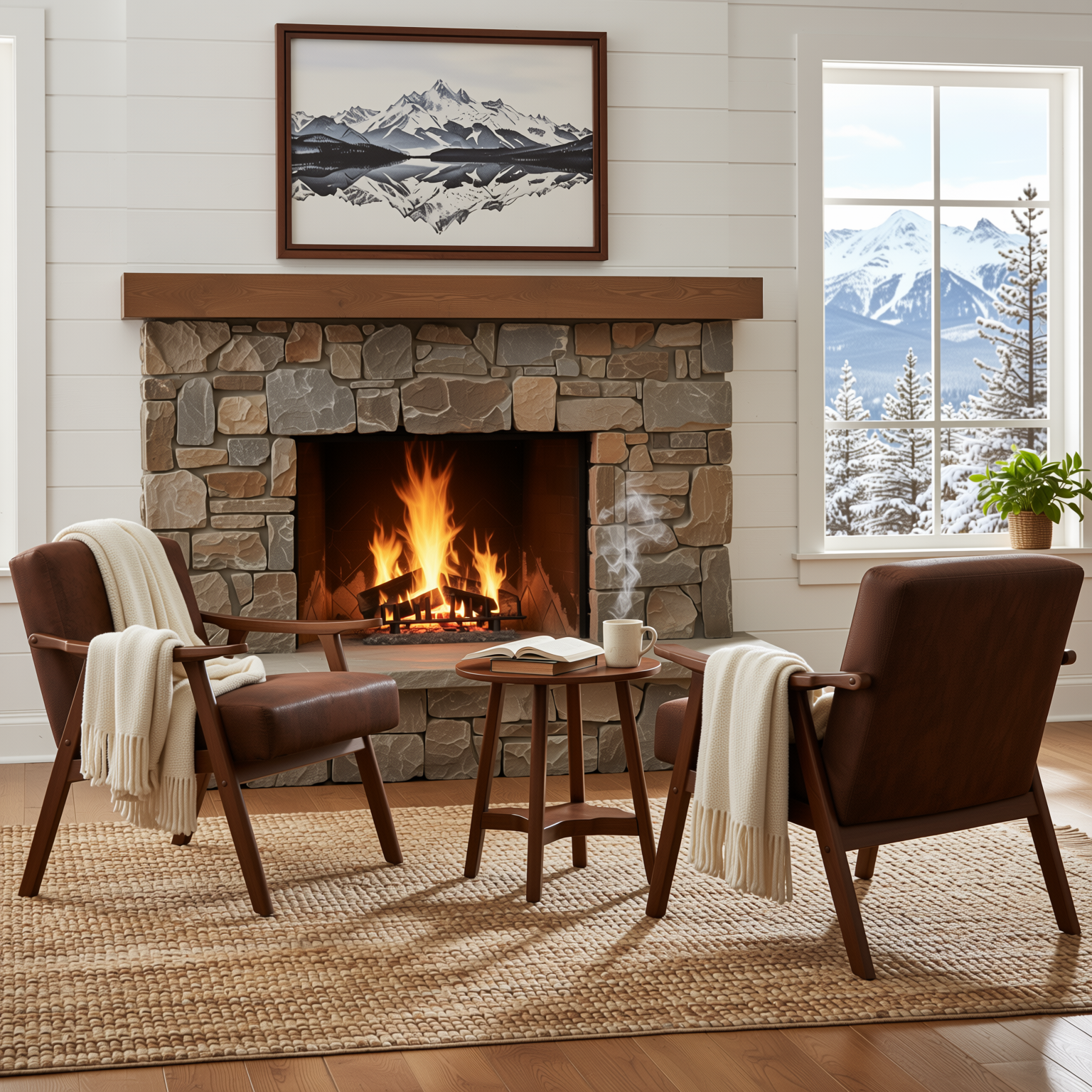 Homy Casa Aden 2PC Living Room Furniture Set with Accent Chairs in Brown Fabric Open Box