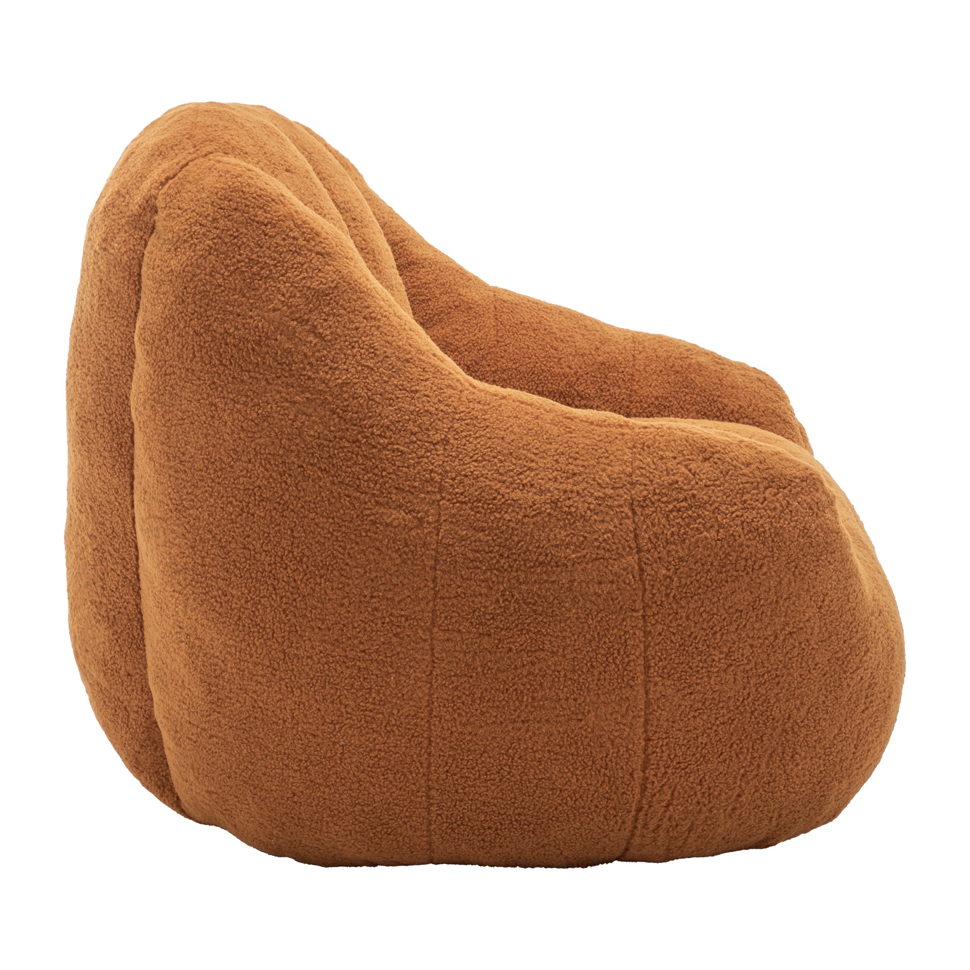 Homy Casa 2PC Living Room Furniture Set with Plush Yellow Bean Bag Chair & Green Chenille Velvet Swivel Chair Open Box