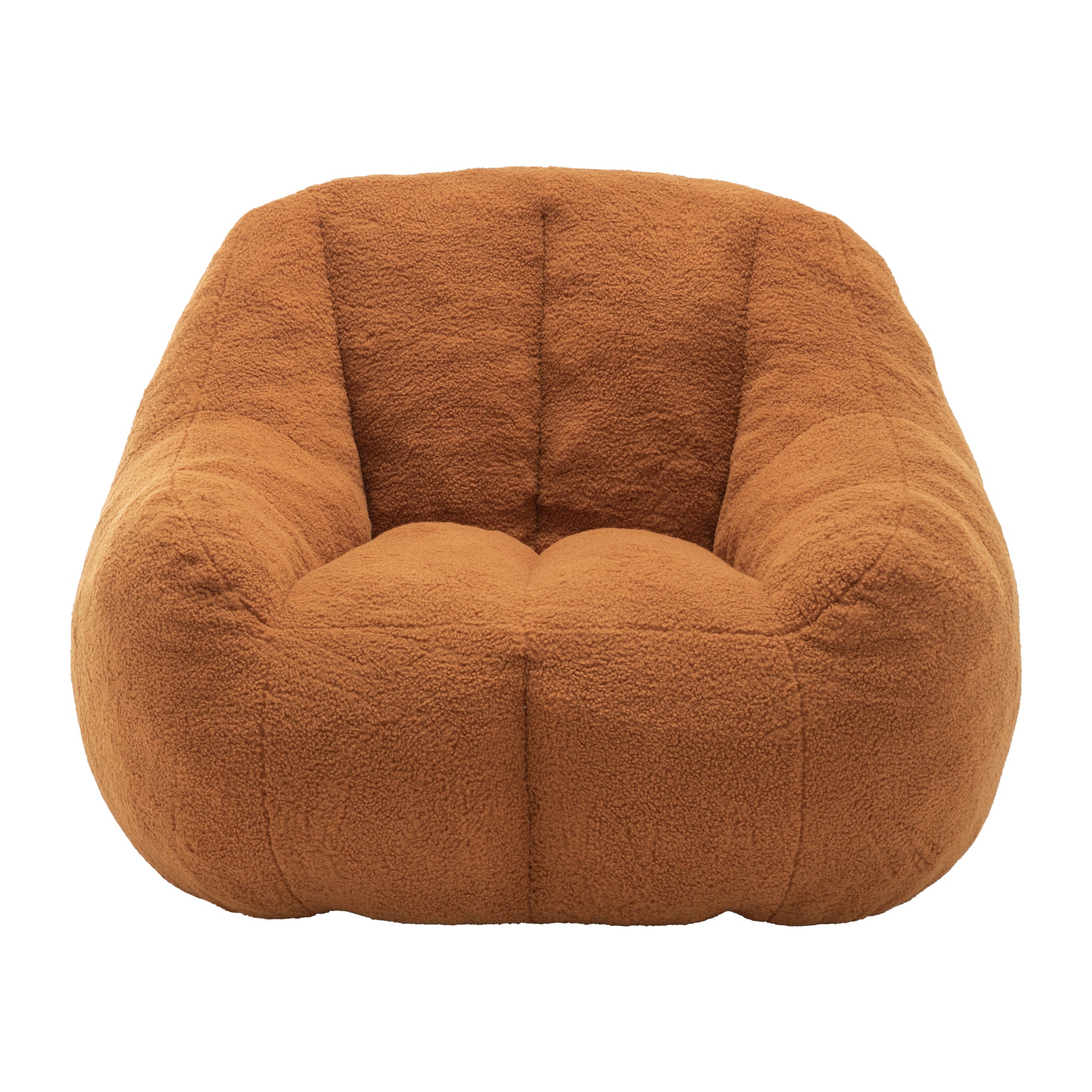 Homy Casa 2PC Living Room Furniture Set with Plush Yellow Bean Bag Chair & Green Chenille Velvet Swivel Chair Open Box