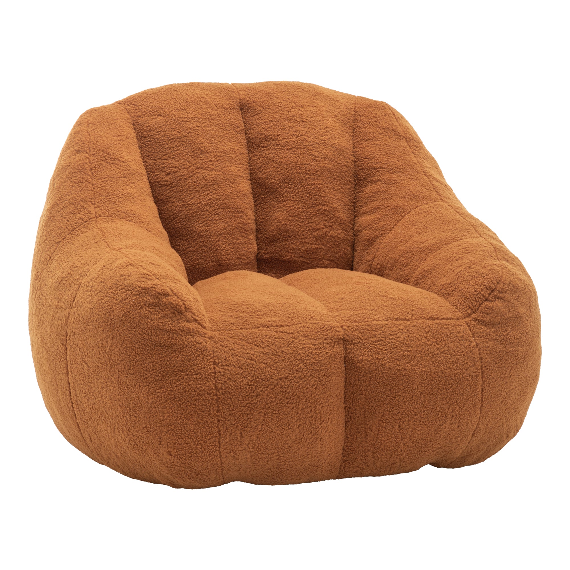 Homy Casa 2PC Living Room Furniture Set with Plush Yellow Bean Bag Chair & Green Chenille Velvet Swivel Chair Open Box