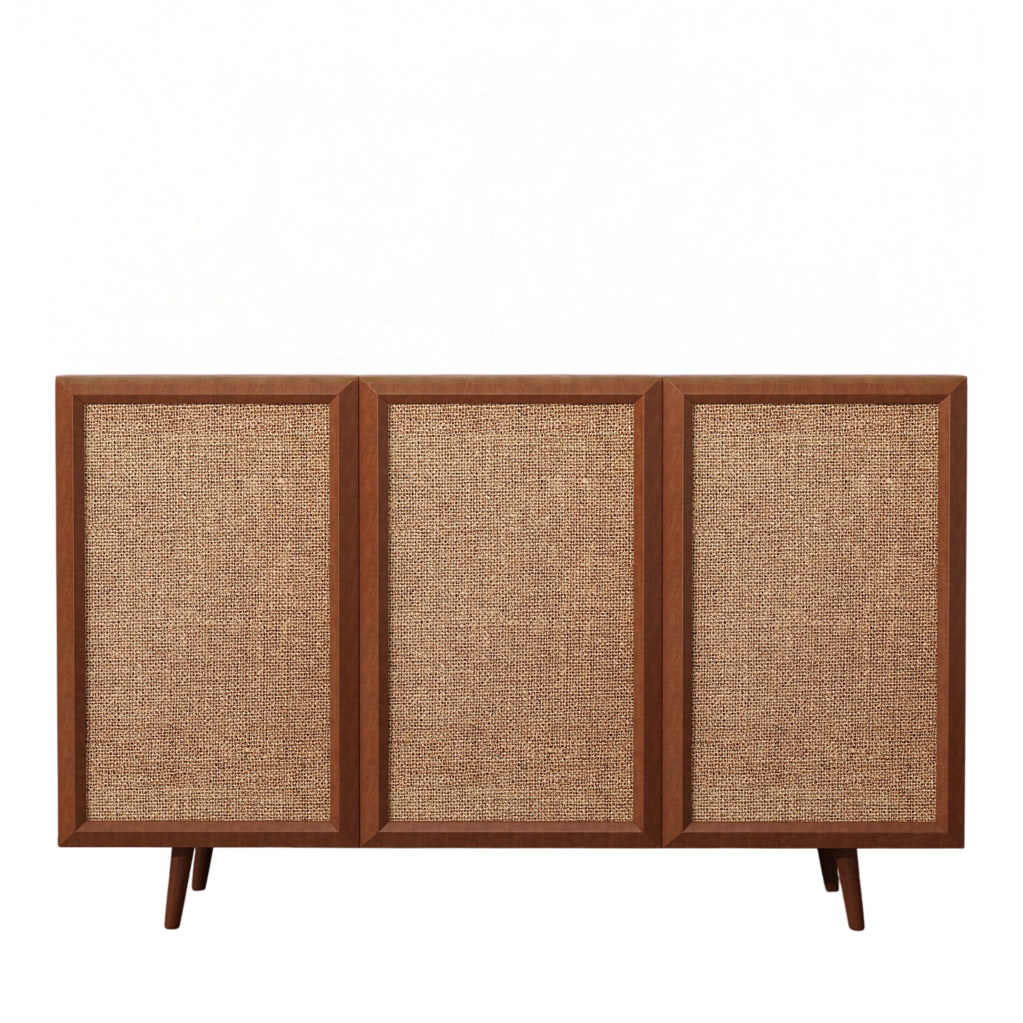 Cairo Modern Rattan Sideboard Storage Cabinet with 3 Doors