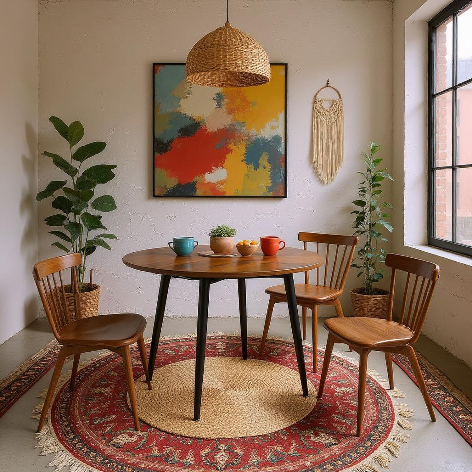 Loire Extendable Oval Walnut Dining Table with Black Metal Legs