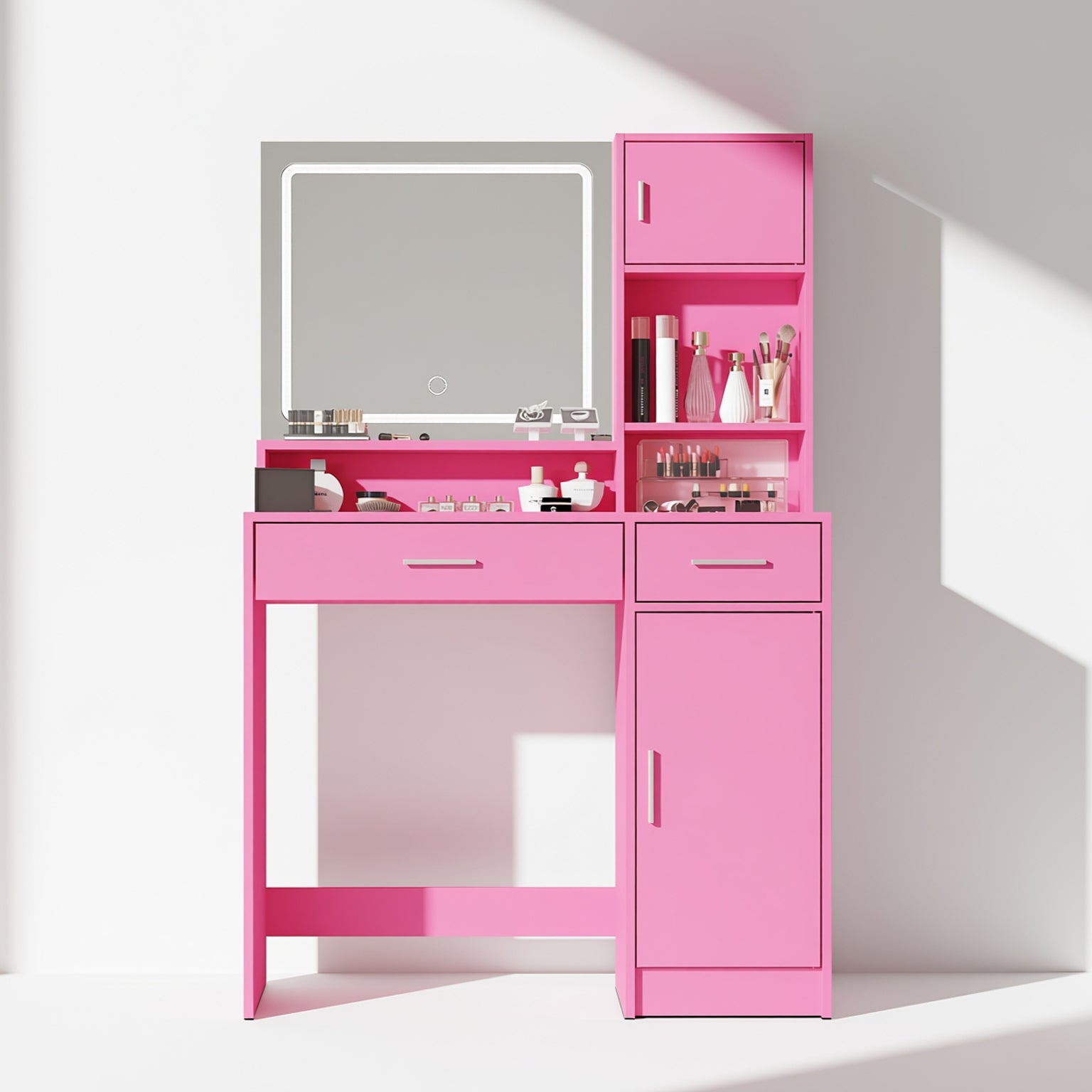 Matera 35" Makeup Vanity Desk Set with Lighted Mirror