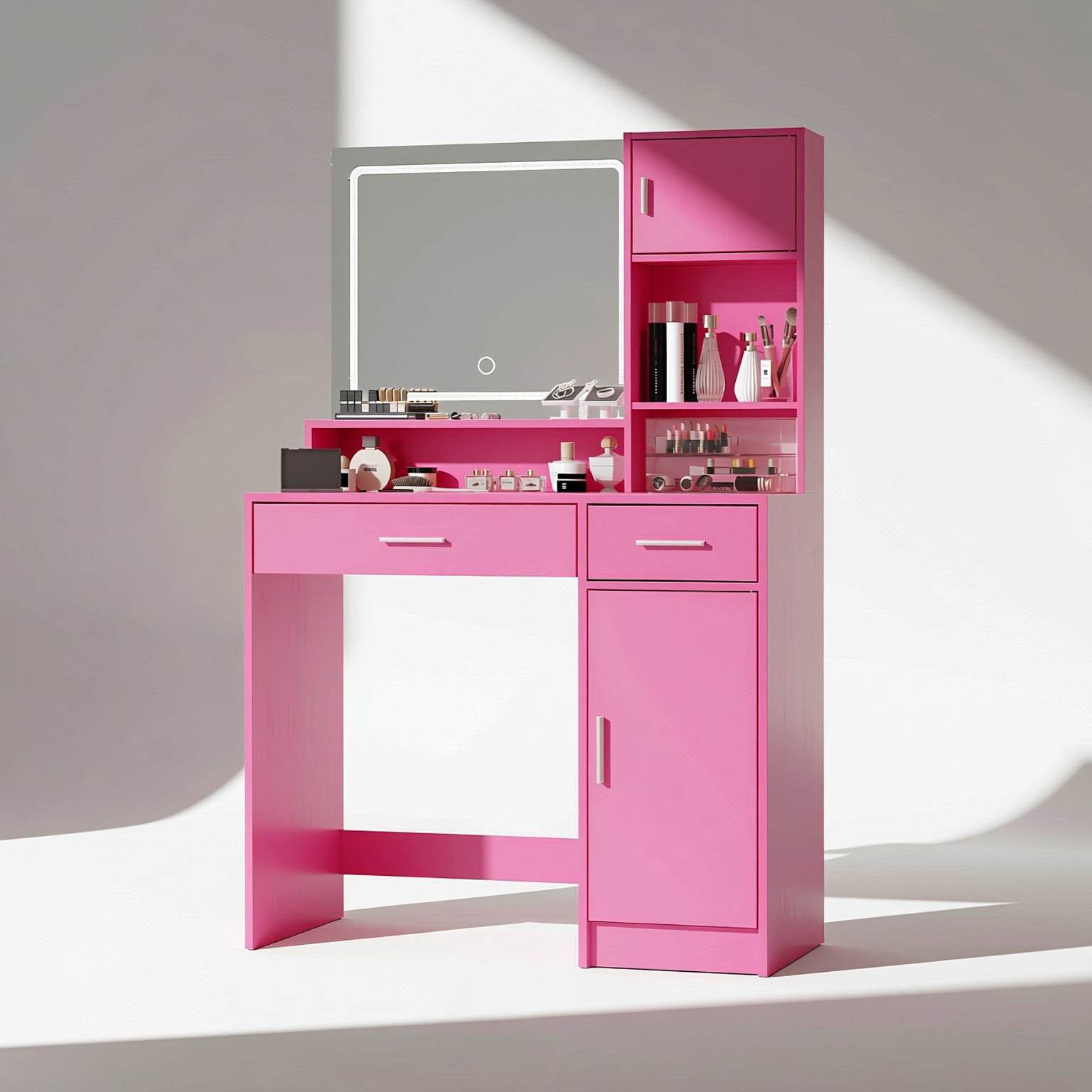 Matera 35" Makeup Vanity Desk Set with Lighted Mirror