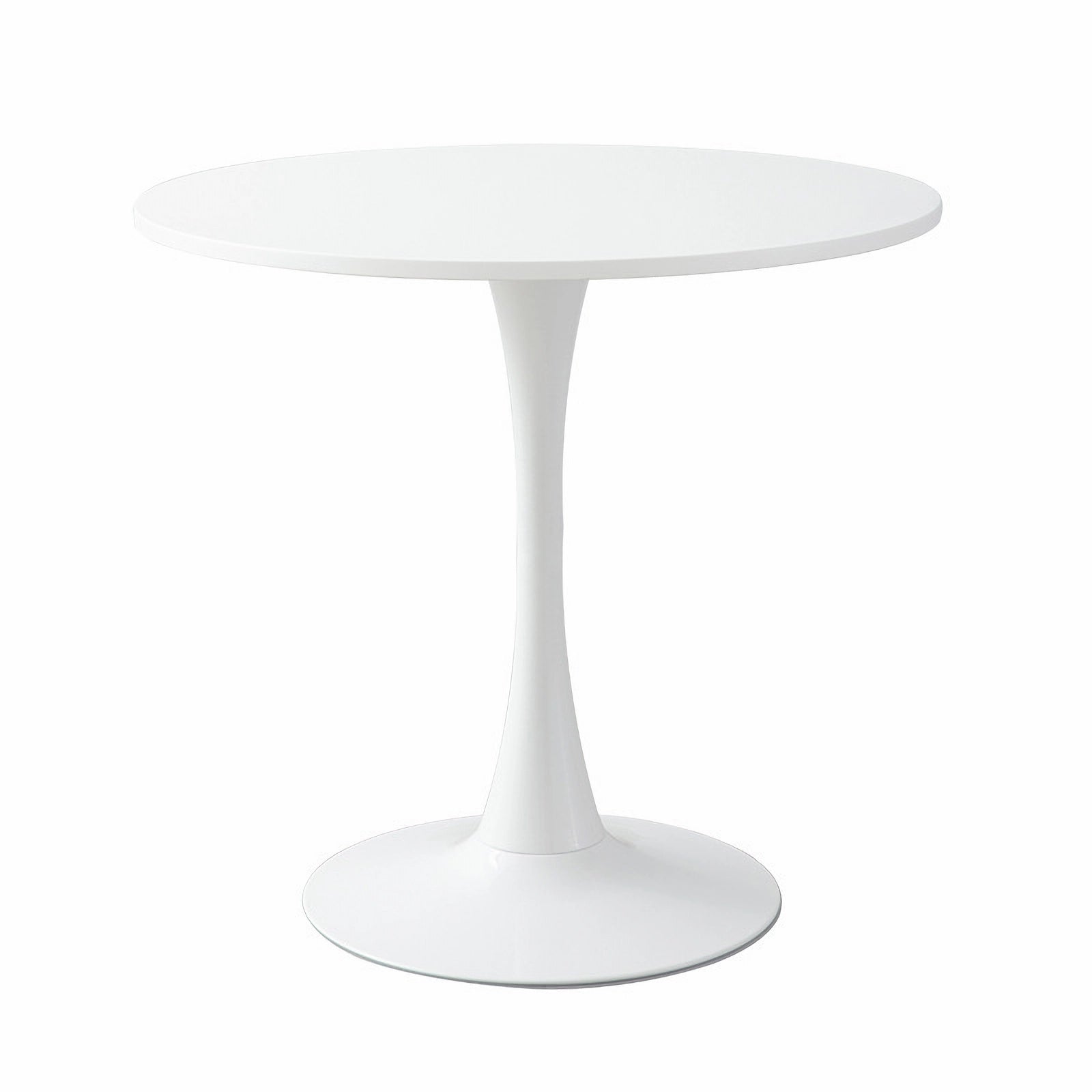 Homy Casa Nemea 3PC Kitchen Dining Set Round White Table with 2 Beige Upholstered Armchairs Open Box