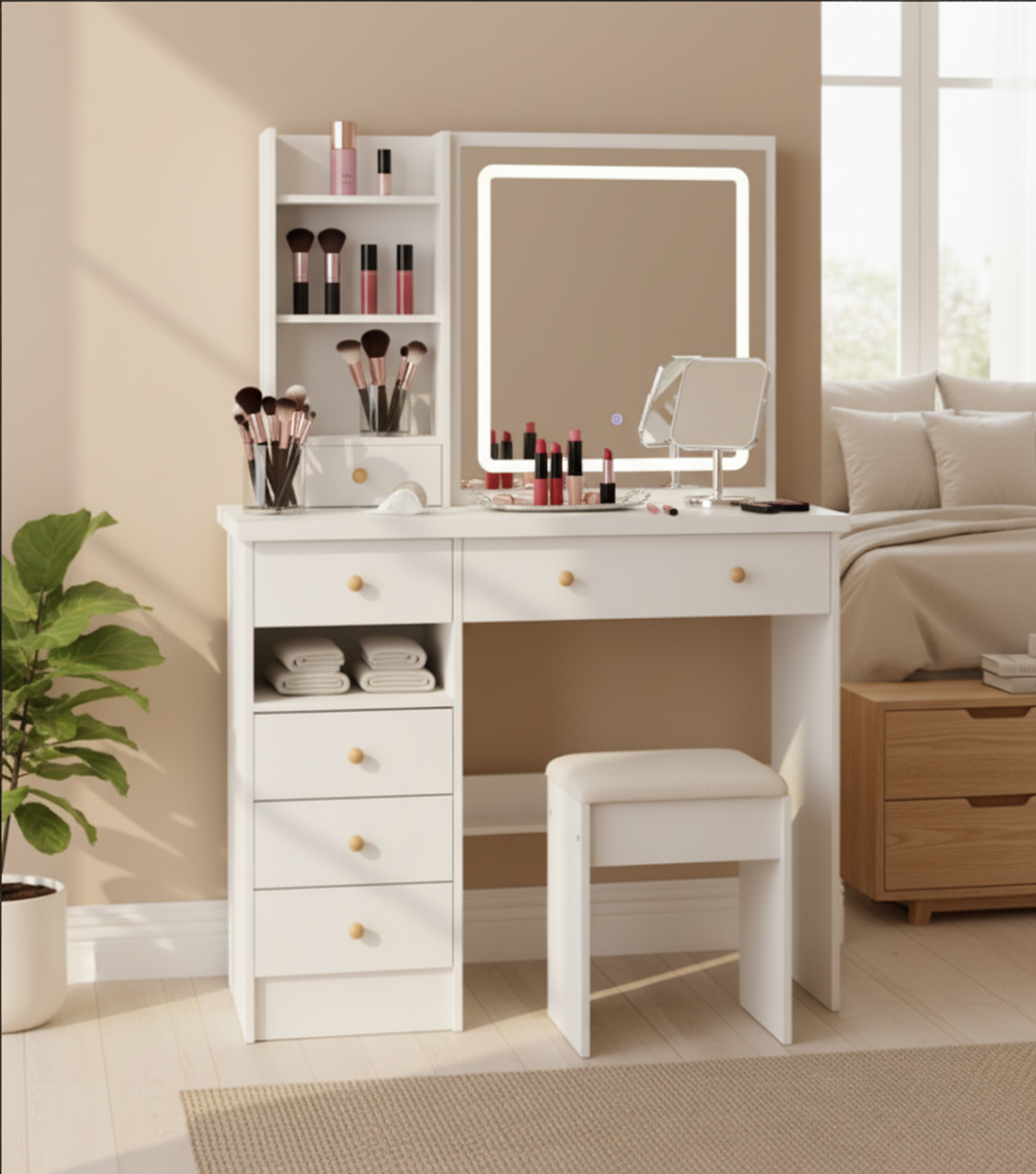 Mona 37" Vanity Set with LED Mirror
