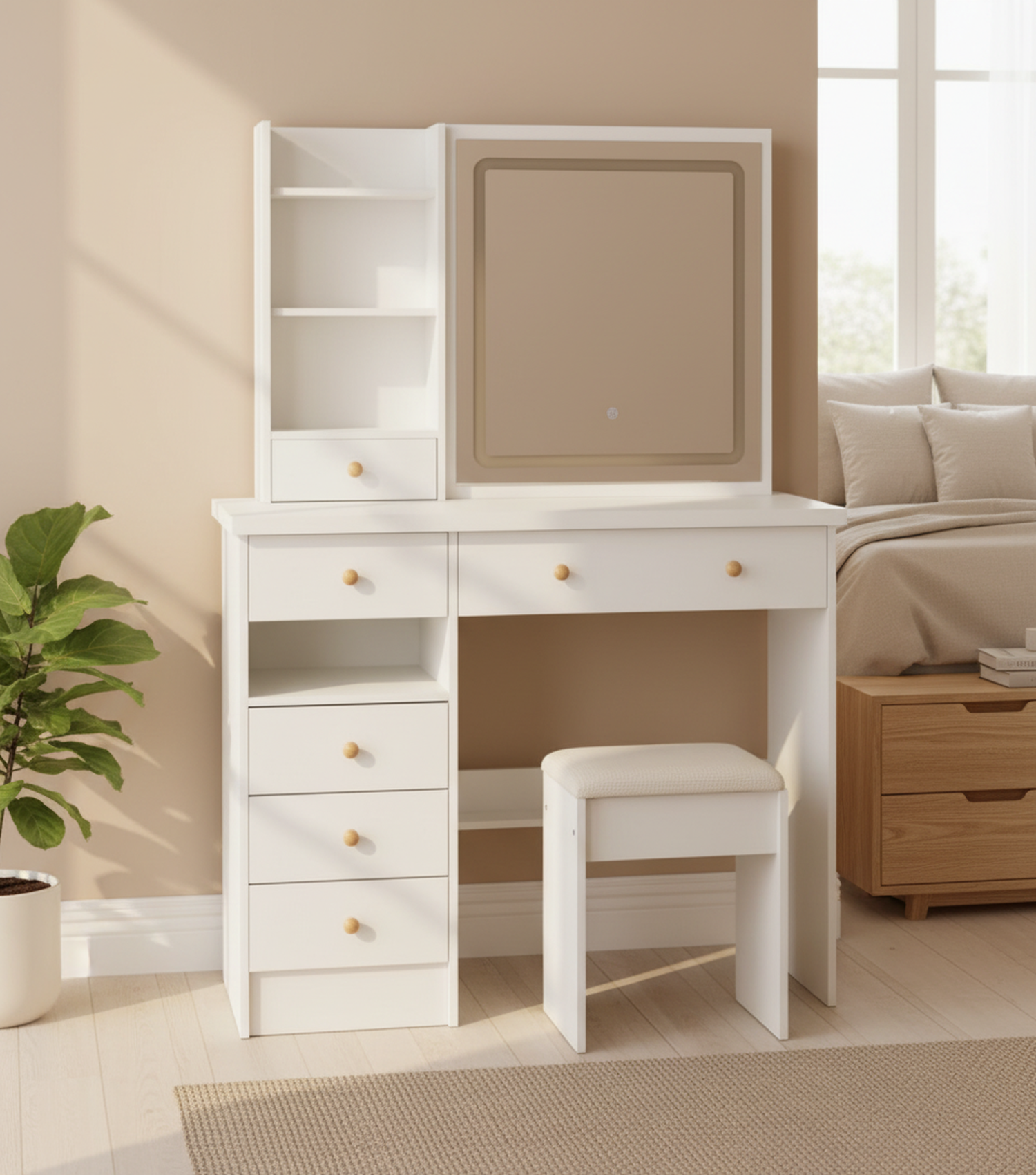 Mona 37" Vanity Set with LED Mirror