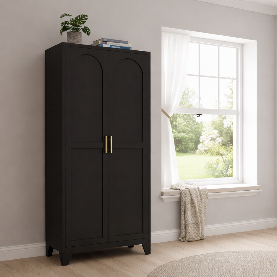 Elva 71" Storage Cabinet with Adjustable Shelves