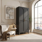 Elva 61" Storage Cabinet with Adjustable Shelves