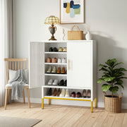 Plaza 43" Narrow Shoe Storage Cabinet Organizer with Adjustable Shelves