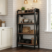 Tartu 56.3" Baker’s Rack with 4-Tier Storage Shelves, 33.5" Wide