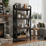 Tartu 56.3" Baker’s Rack with 4-Tier Storage Shelves, 25.6" Wide