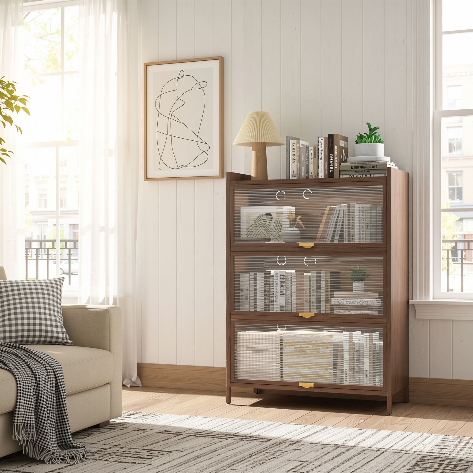 Lviv 44" Flip Door Storage Cabinet