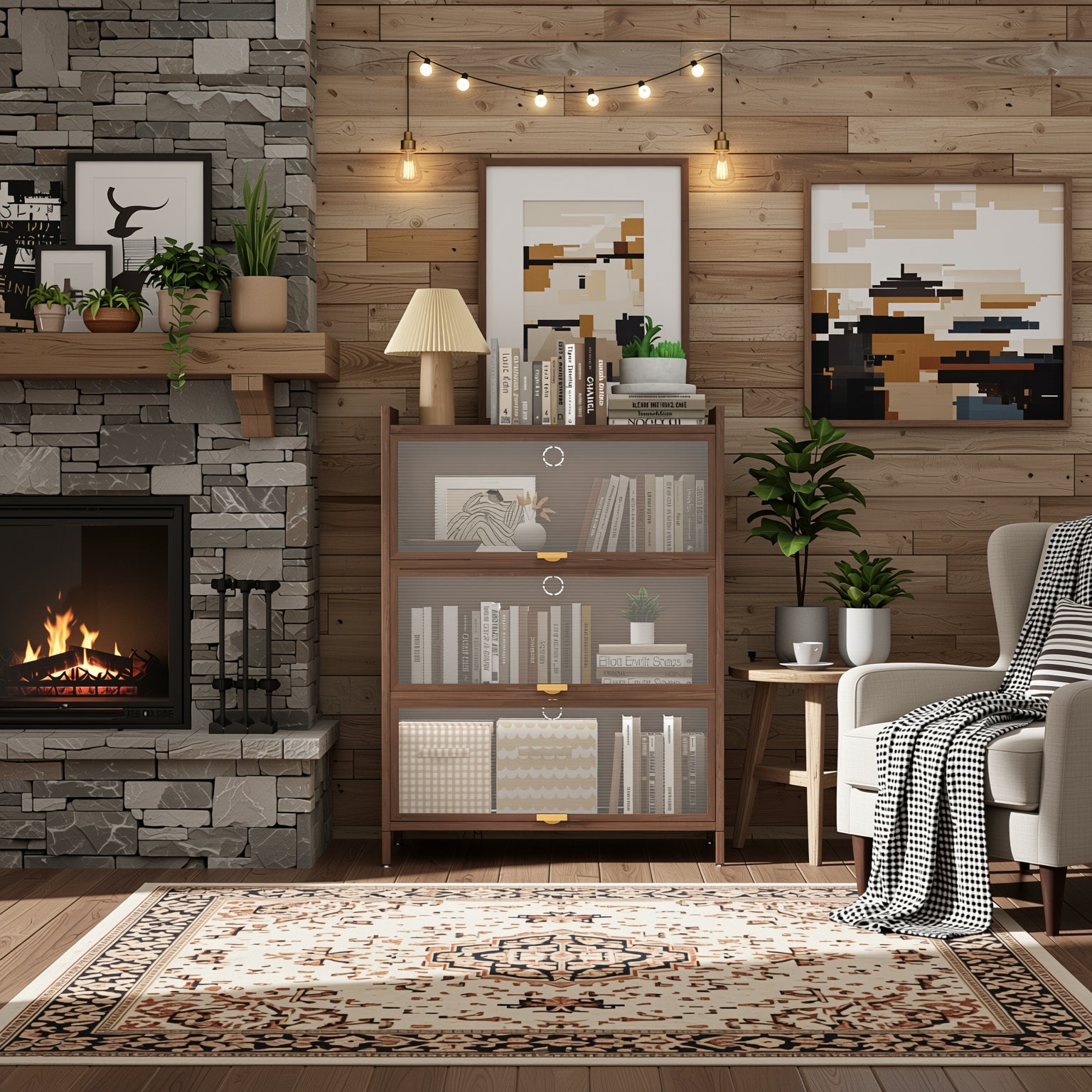 Lviv 44" Flip Door Storage Cabinet