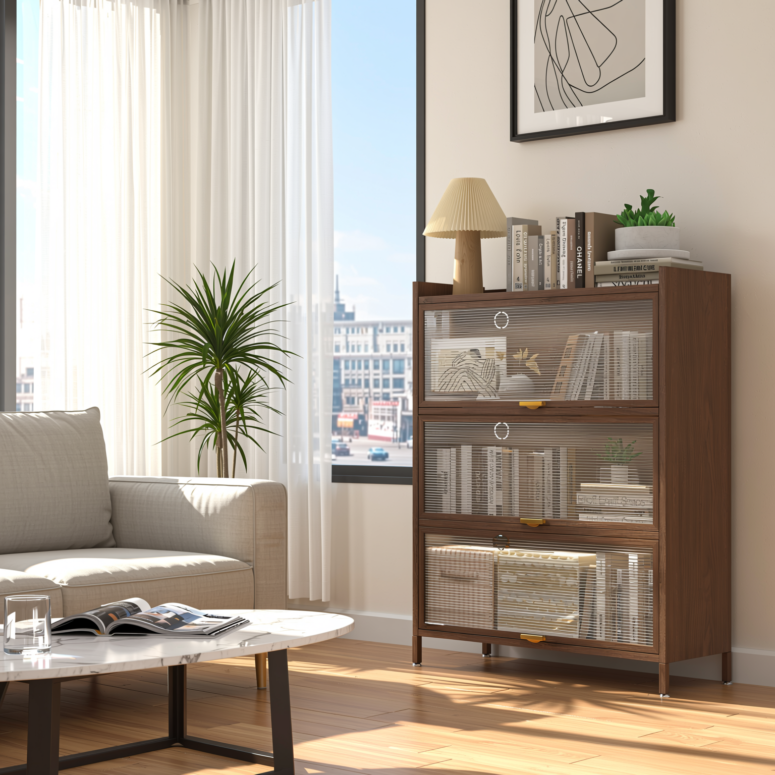Lviv 44" Flip Door Storage Cabinet
