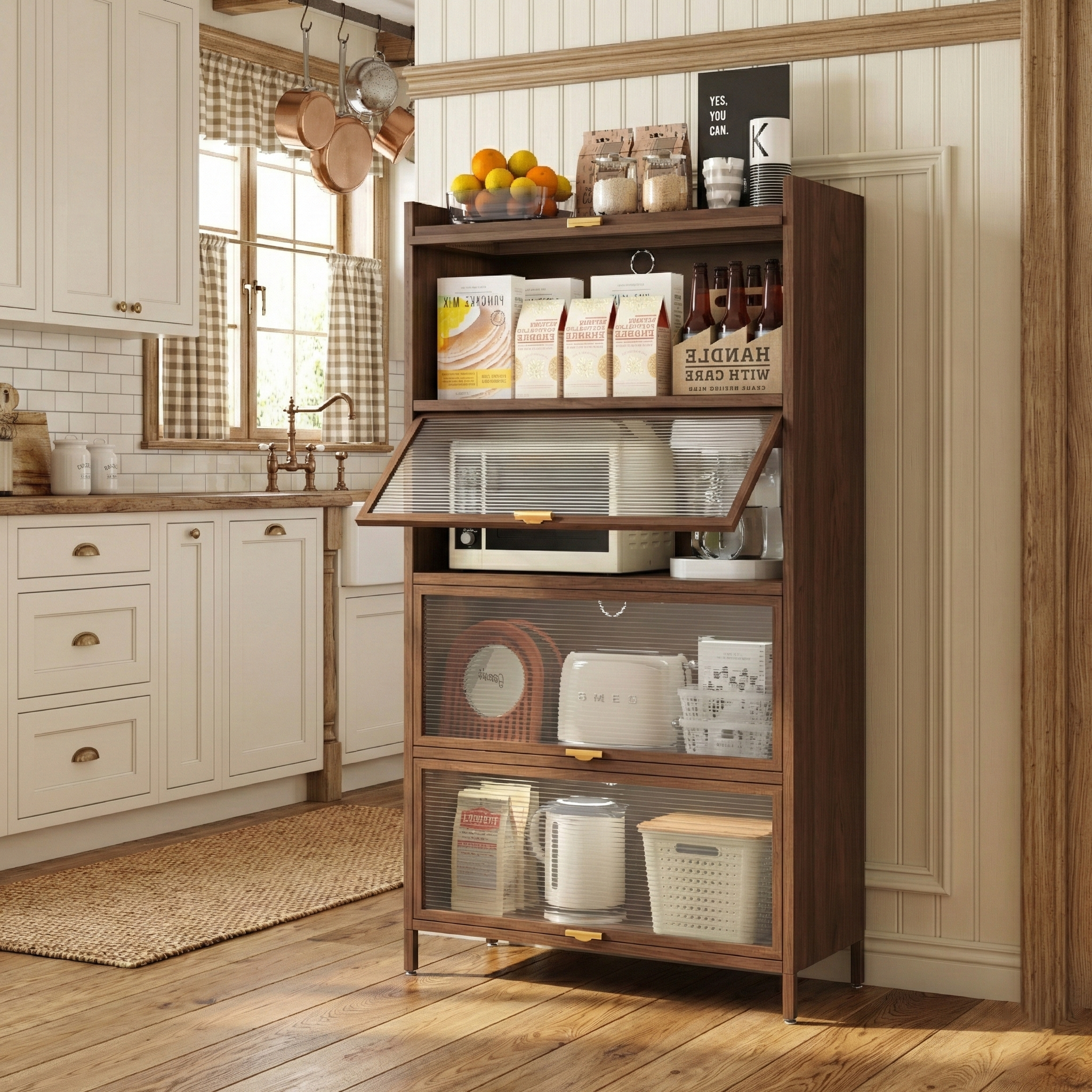 Lviv 57" Flip Door Storage Cabinet