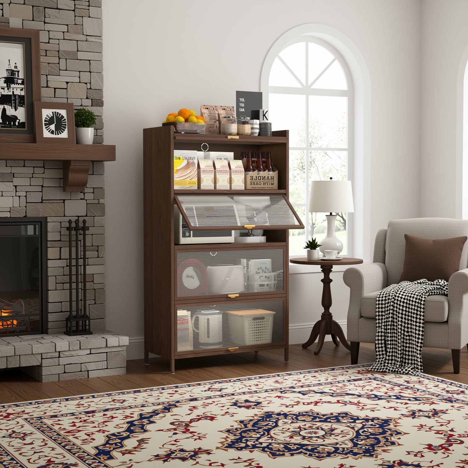 Lviv 57" Flip Door Storage Cabinet