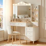Grace 42" Makeup Vanity Desk Set with Hollywood Lighted Mirror