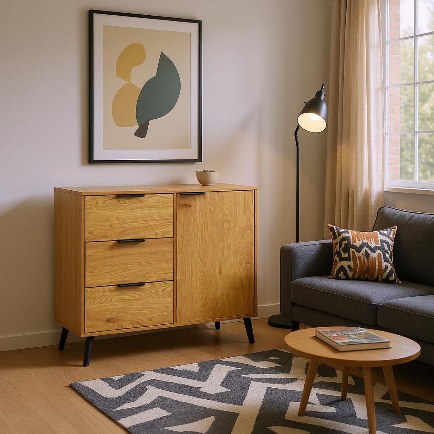 Zurich Storage Cabinet with 3 Drawers