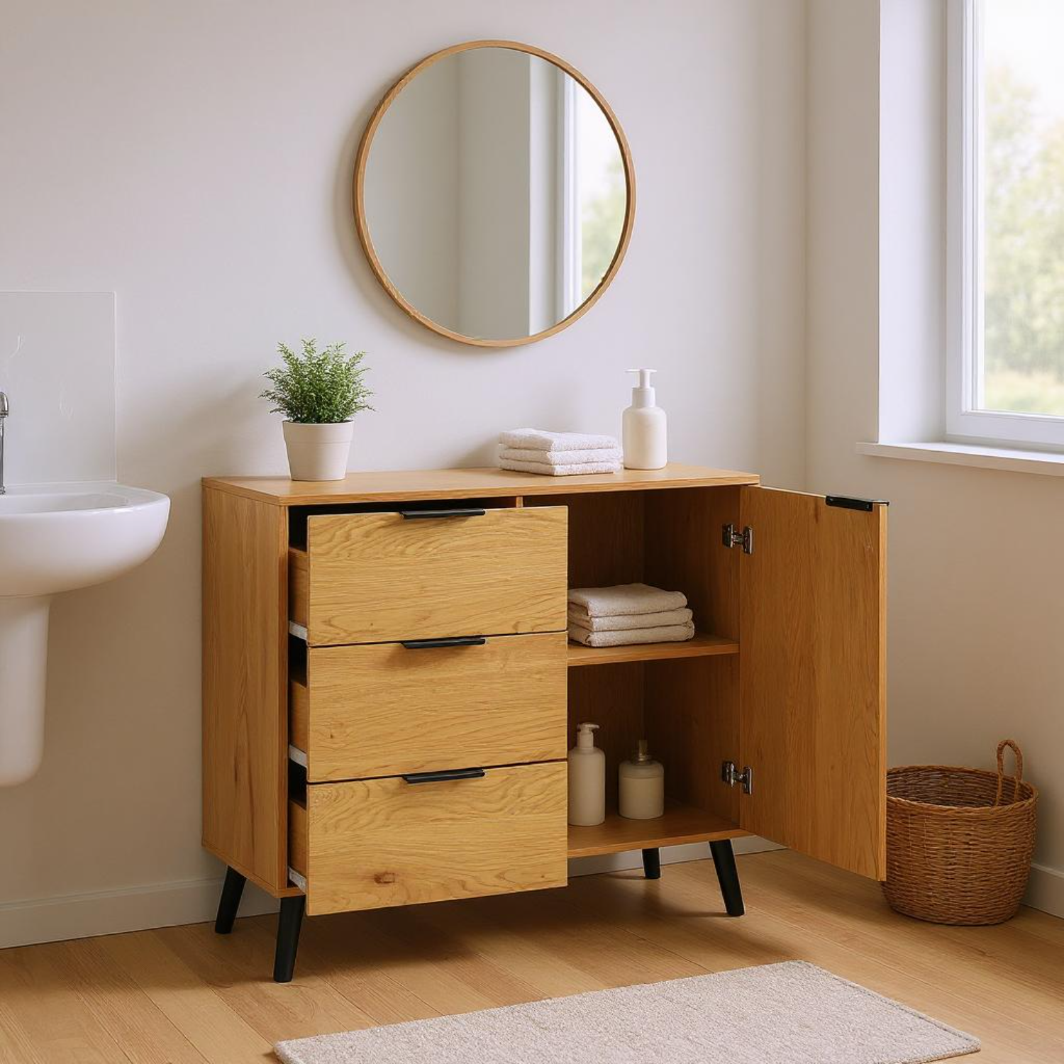 Zurich Storage Cabinet with 3 Drawers