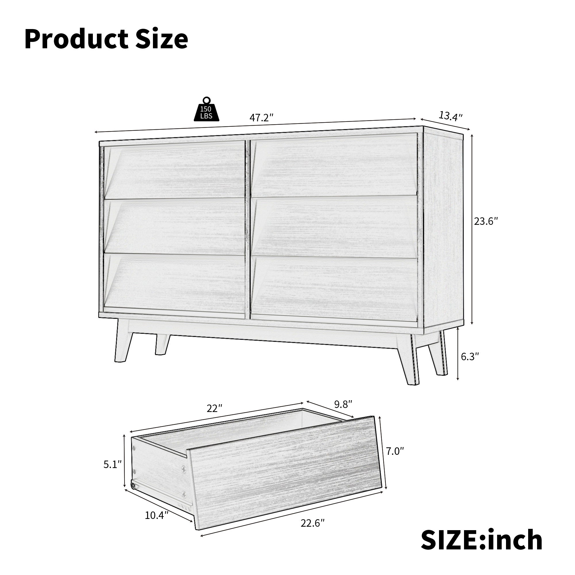 Harlan 6-Drawer Dresser