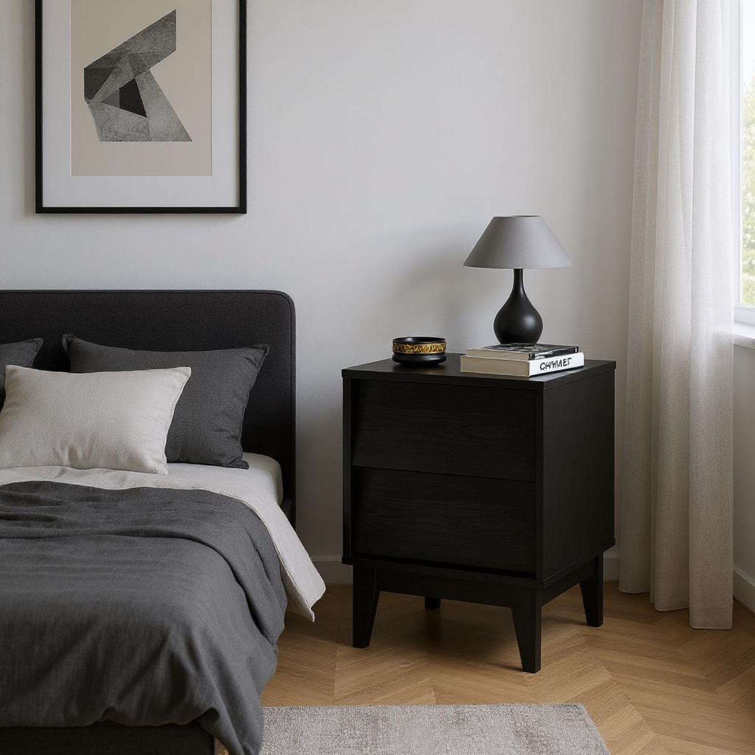 Harlan 2-Drawer Nightstand Set of 2