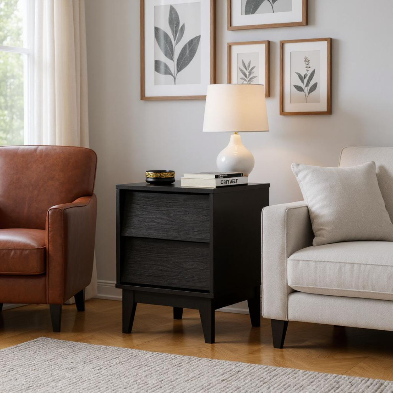 Harlan 2-Drawer Nightstand Set of 2