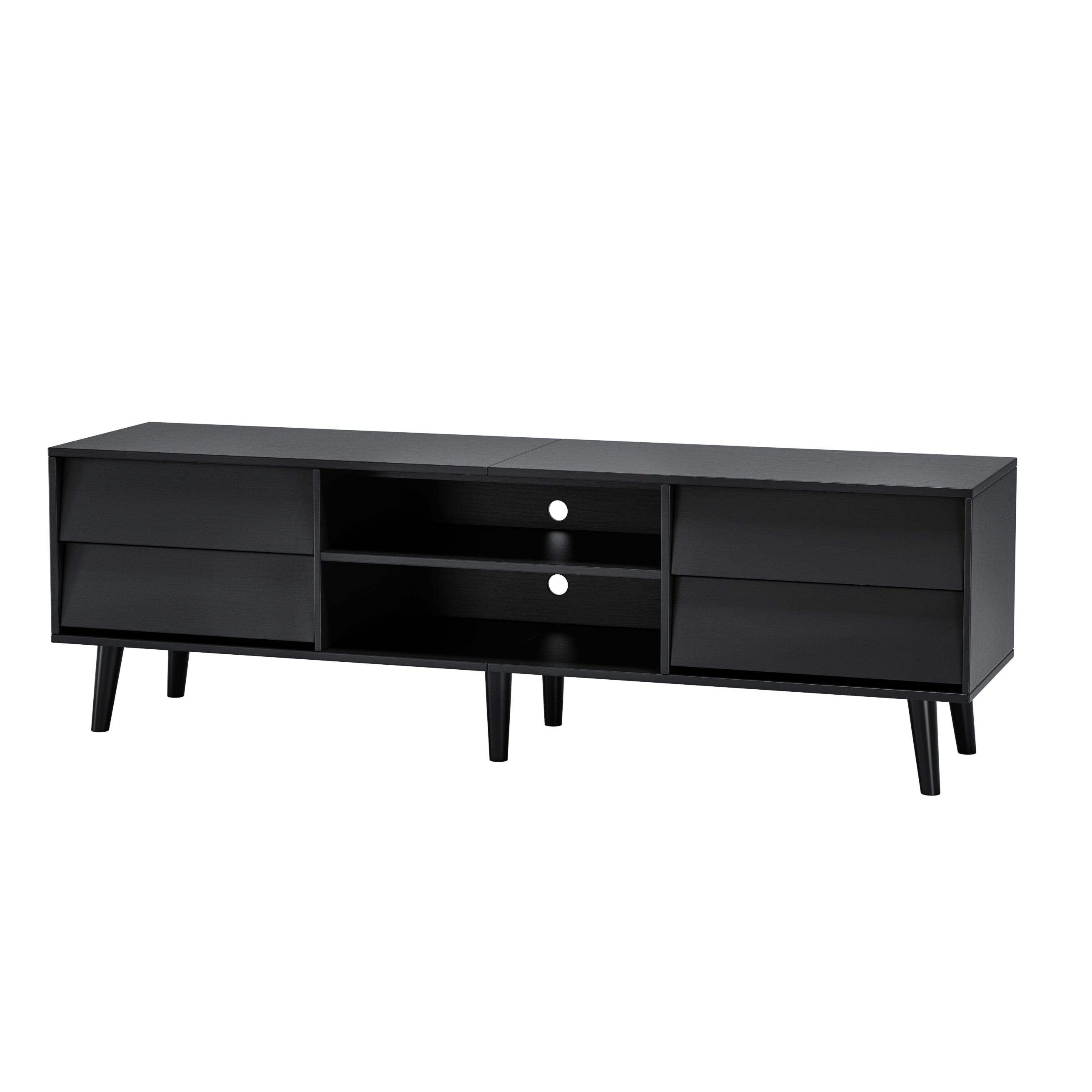 Harlan TV Stand with Open Storage and Drawers