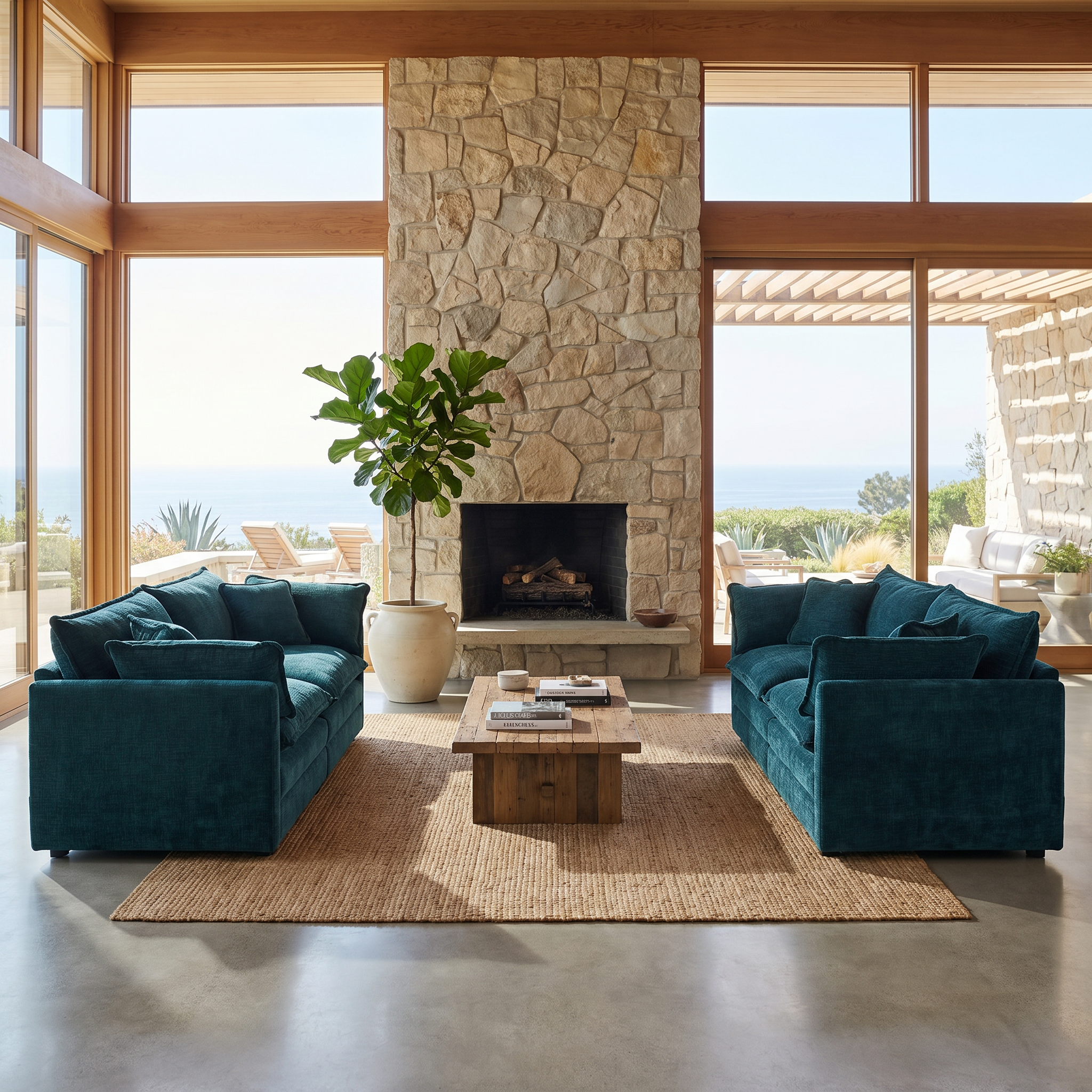 Fremont 2-Piece Chenille Upholstered Loveseat Sofa Set