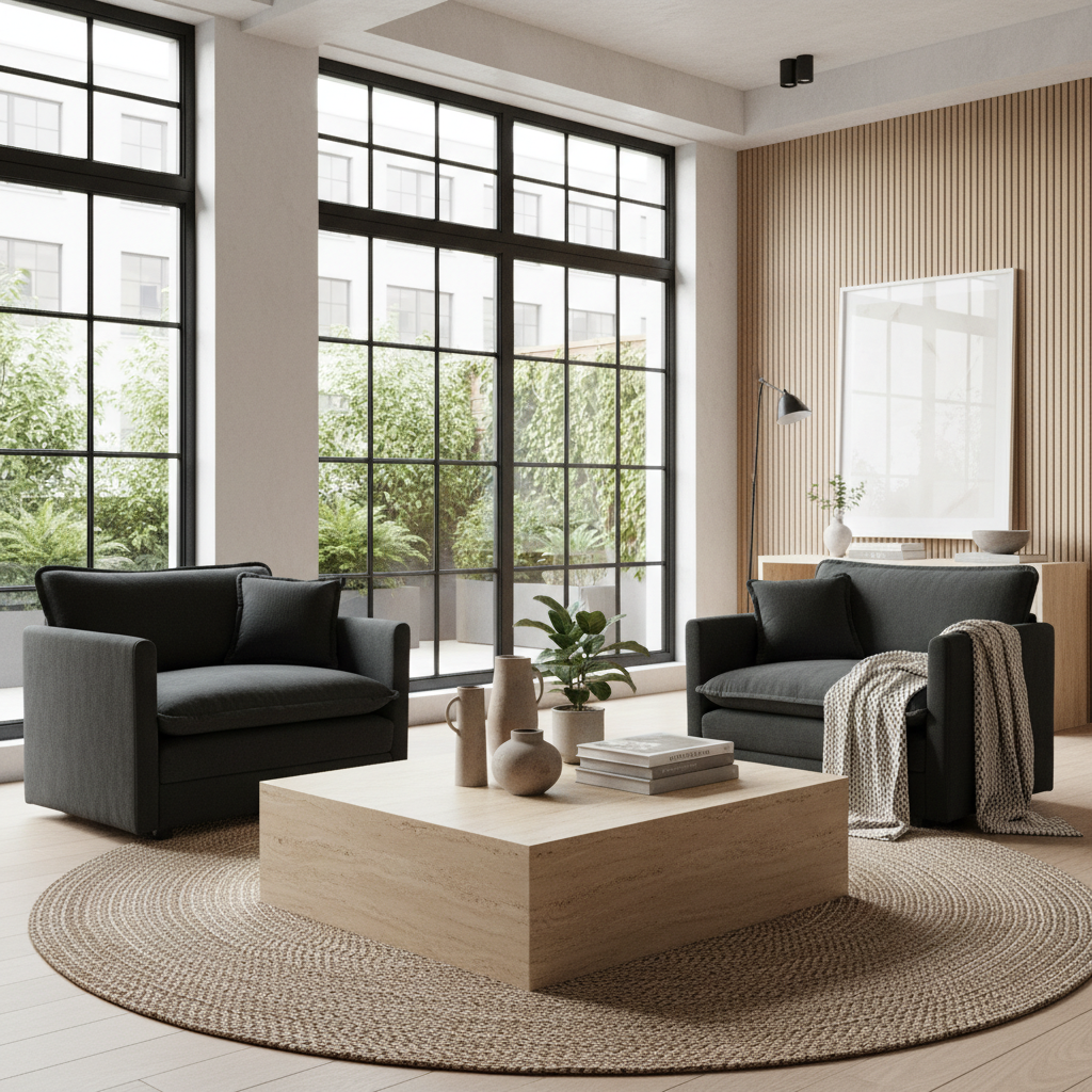 Fremont 41.4" 2 Piece Chenille Armchair Accent Chair Set with Toss Pillows