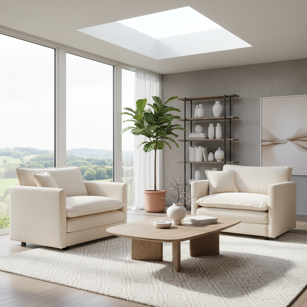 Fremont 41.4" 2 Piece Chenille Armchair Accent Chair Set with Toss Pillows