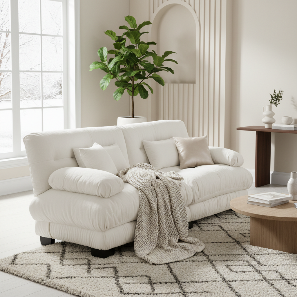 Monterey 94" 4-Seater Modular Cloud Sofa with Bolstered Armrests and Pillows