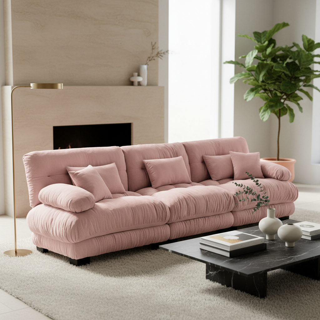 Monterey 130" Extra Large 6-Seater Deep Seat Modular Sectional Sofa Cloud Couch