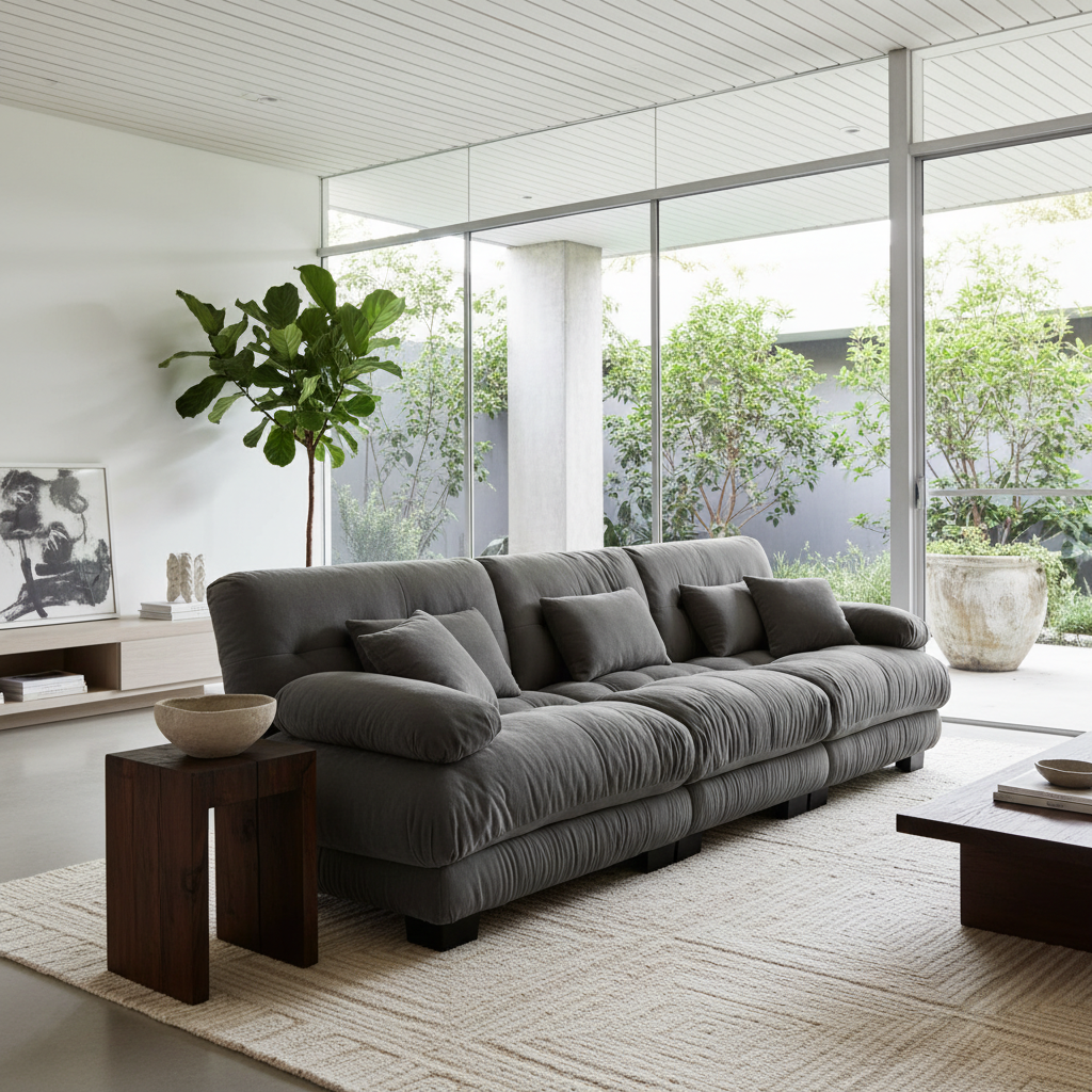 Monterey 130" Extra Large 6-Seater Deep Seat Modular Sectional Sofa Cloud Couch