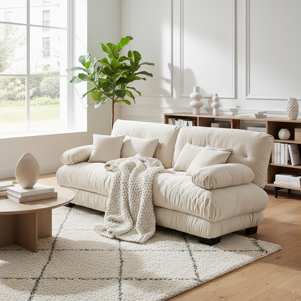 Monterey 94" 4-Seater Modular Cloud Sofa with Bolstered Armrests and Pillows