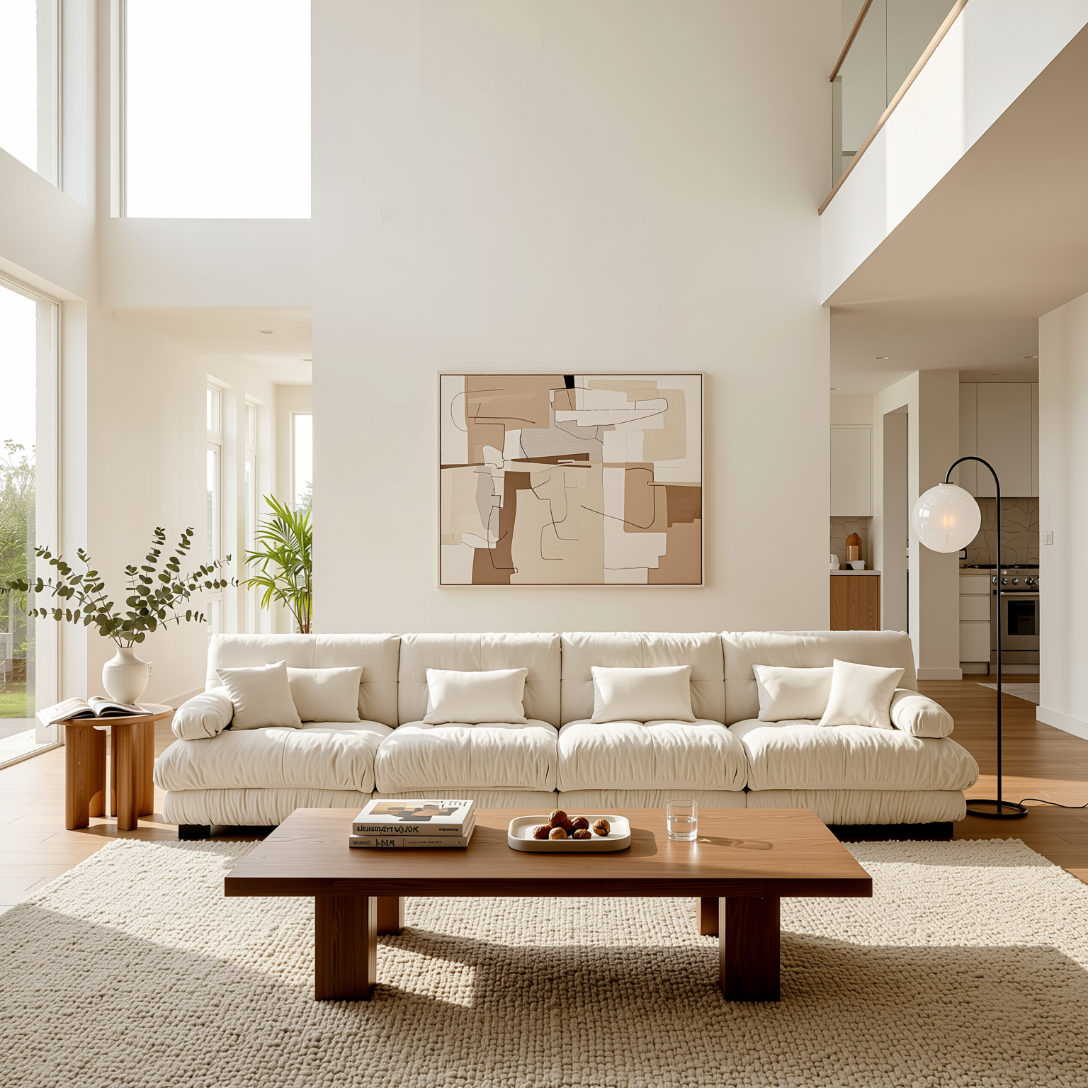 Monterey 173" Extra Large Modular Chenille Cloud Sectional Sofa with Bolstered Armrests