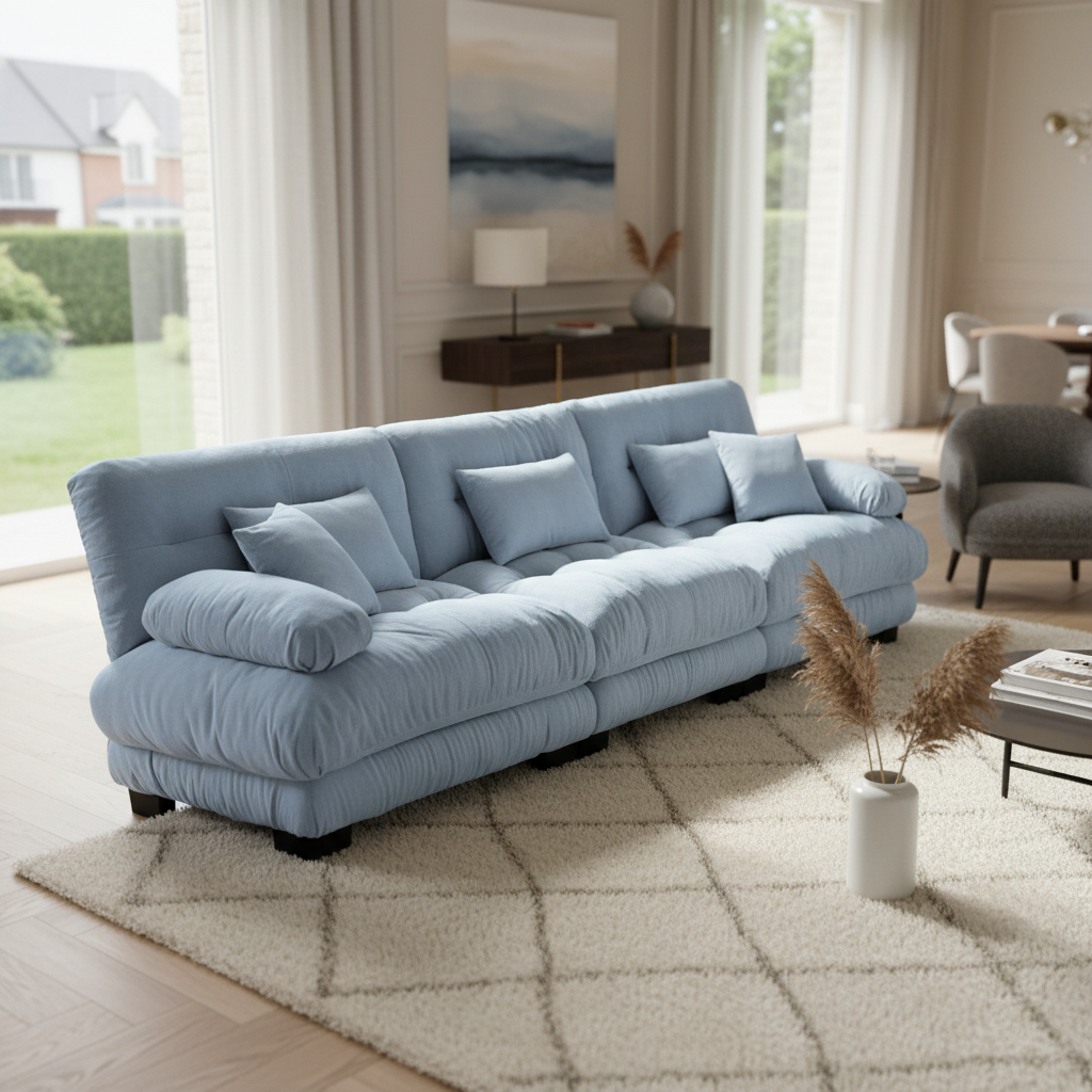 Monterey 130" Extra Large 6-Seater Deep Seat Modular Sectional Sofa Cloud Couch