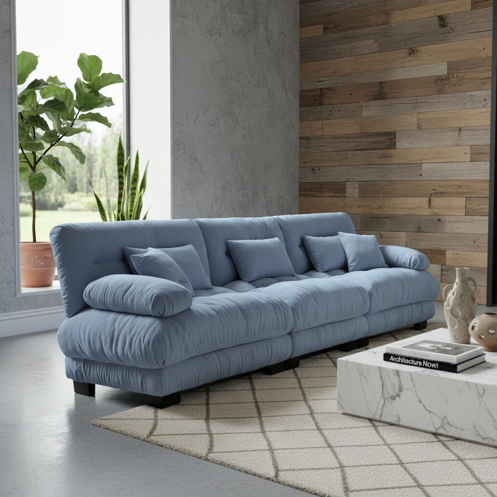 Monterey 130" Extra Large 6-Seater Deep Seat Modular Sectional Sofa Cloud Couch