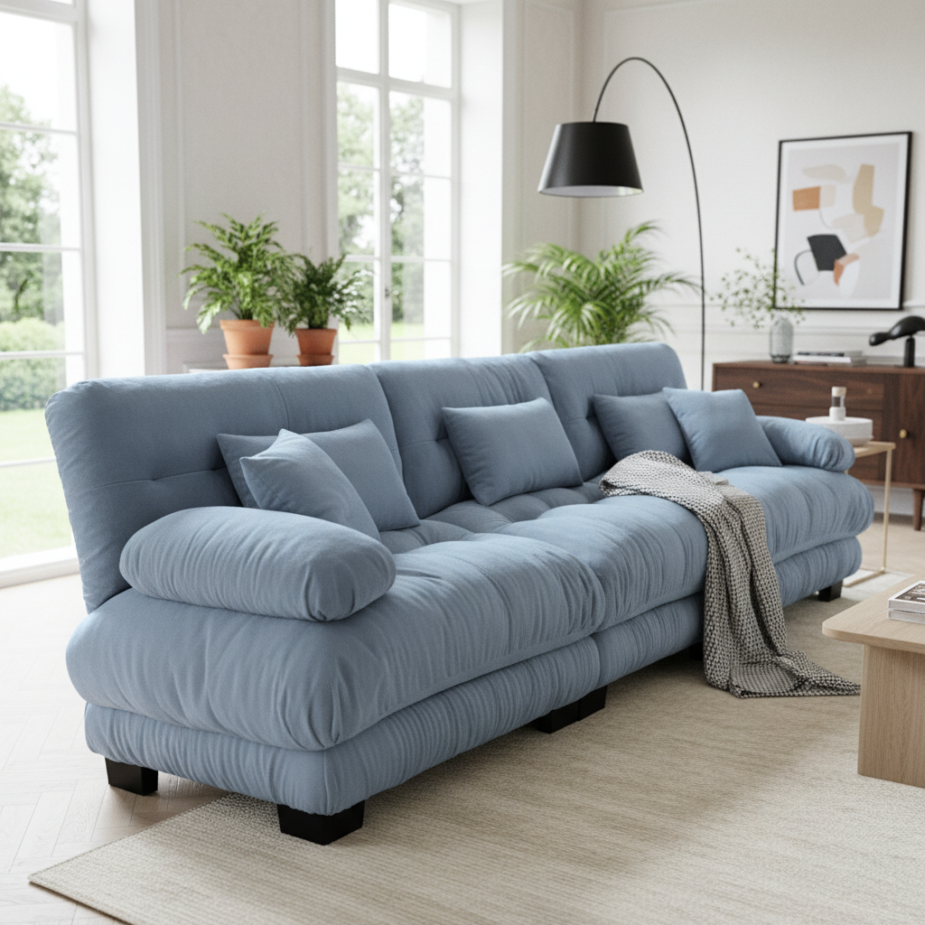 Monterey 130" Extra Large 6-Seater Deep Seat Modular Sectional Sofa Cloud Couch