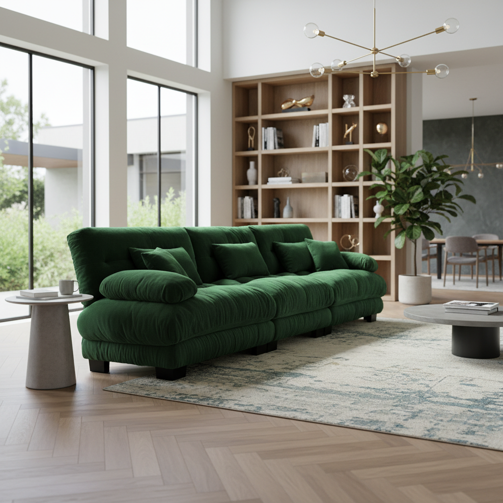 Monterey 130" Extra Large 6-Seater Deep Seat Modular Sectional Sofa Cloud Couch