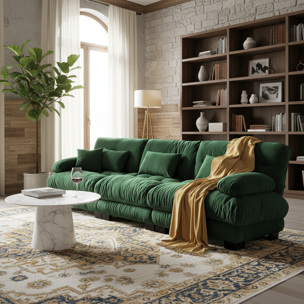 Monterey 130" Extra Large 6-Seater Deep Seat Modular Sectional Sofa Cloud Couch