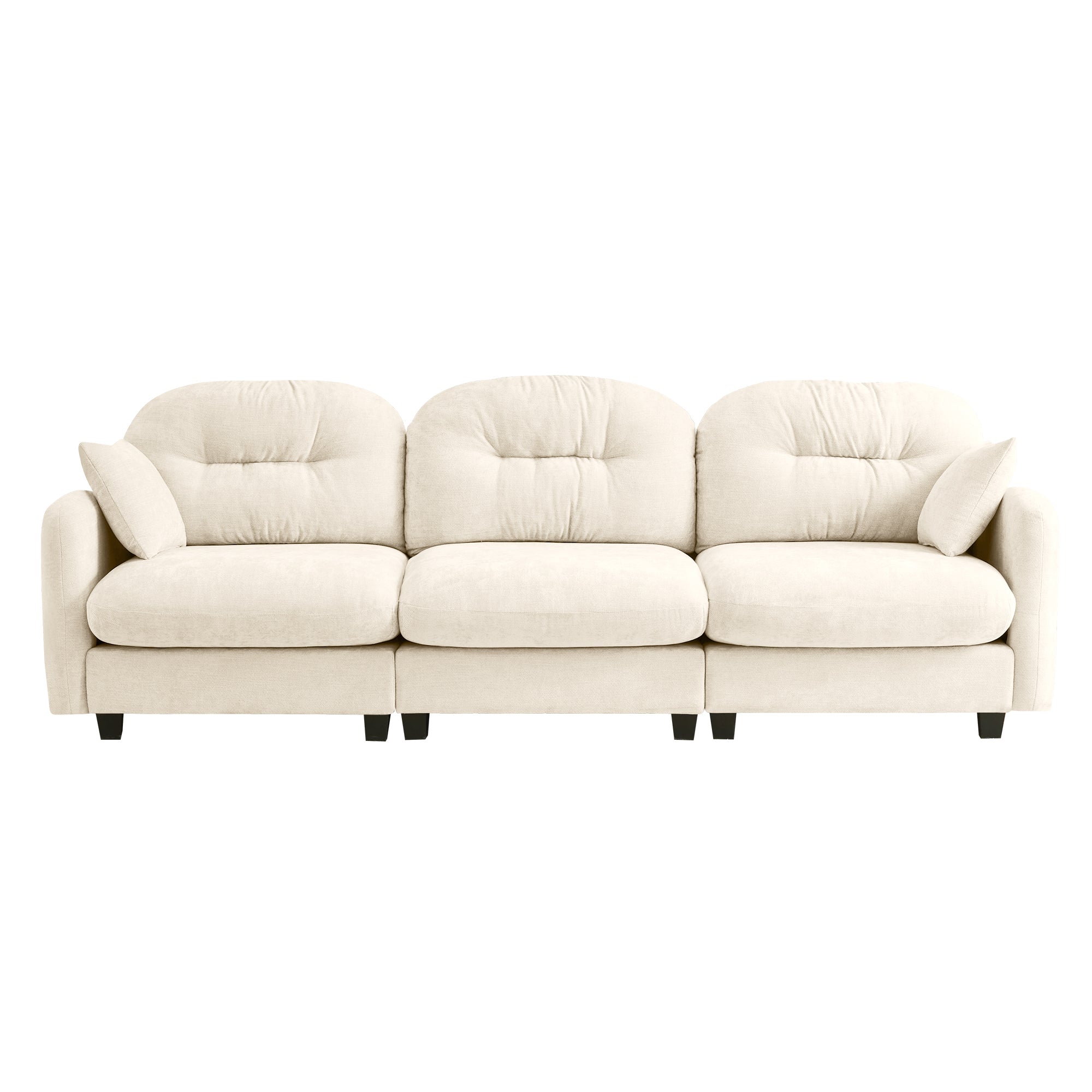Roselyn 107" Modular Chenille Cloud 3-Seater Sofa with Elegant Armrests