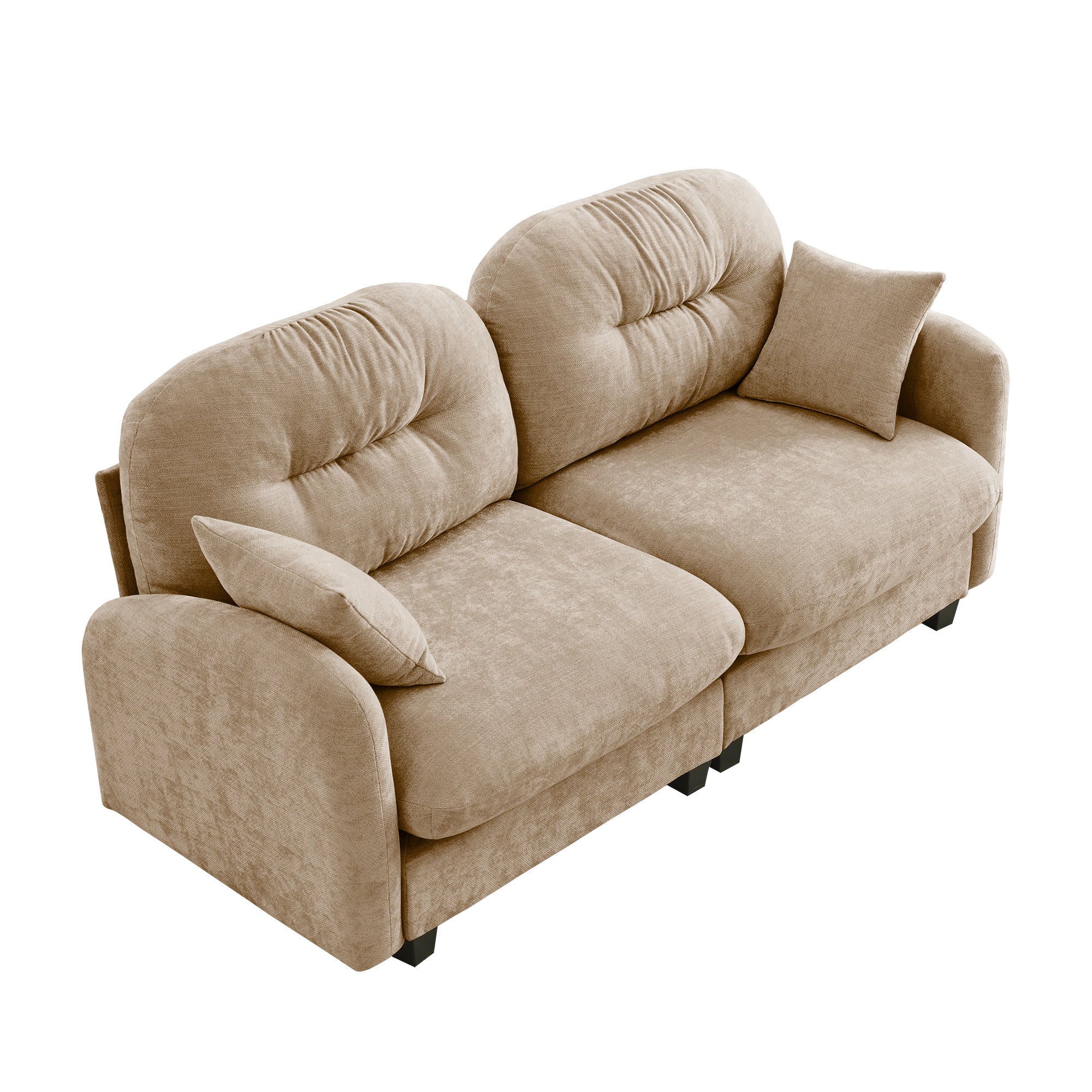 Roselyn 74" Modular Chenille Cloud Loveseat Sofa with Tufted Cushion Backrest
