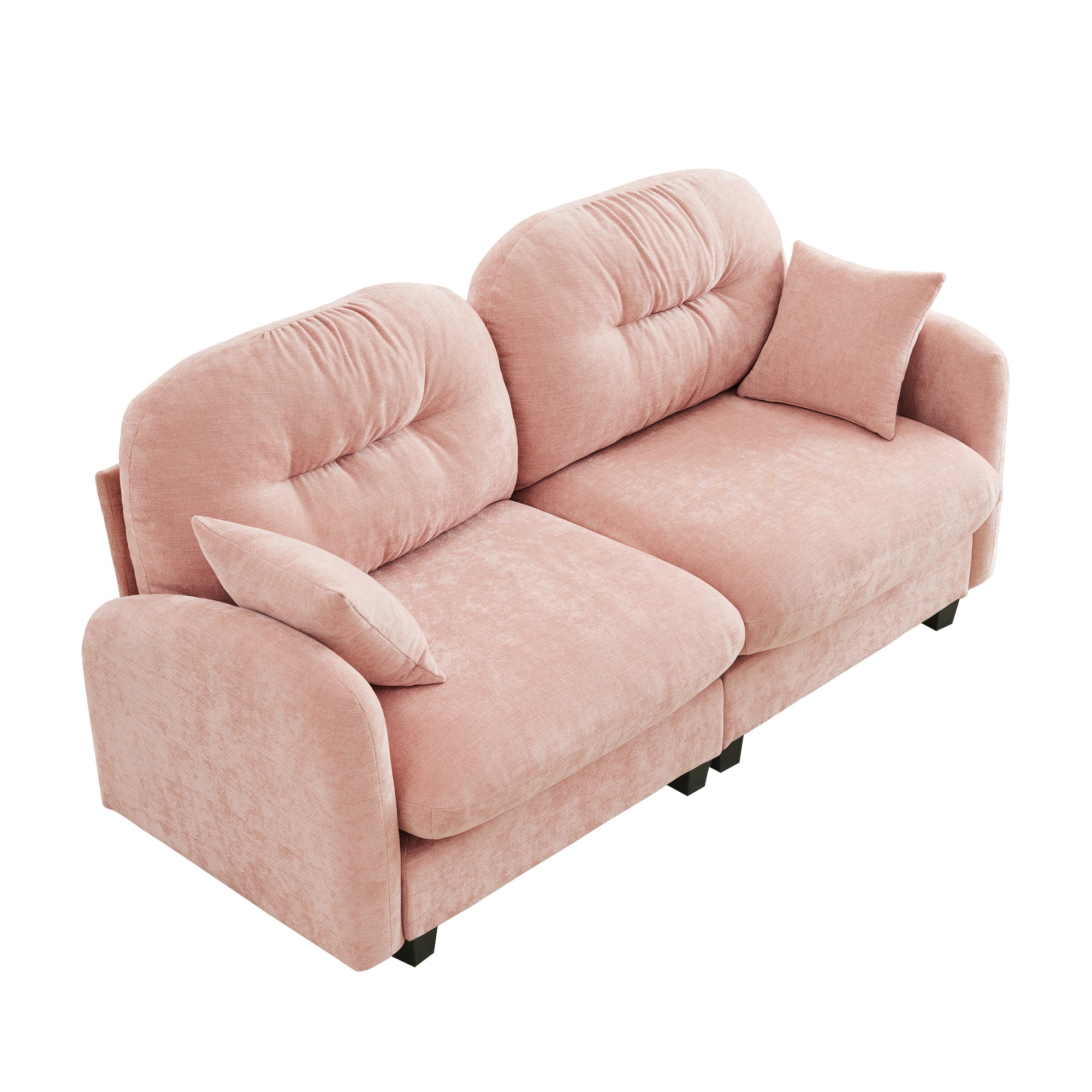 Roselyn 74" Modular Chenille Cloud Loveseat Sofa with Tufted Cushion Backrest
